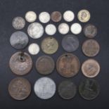 A MIXED COLLECTION OF WORLD COINS TO INCLUDE A HONG KONG ONE CENT 1924.