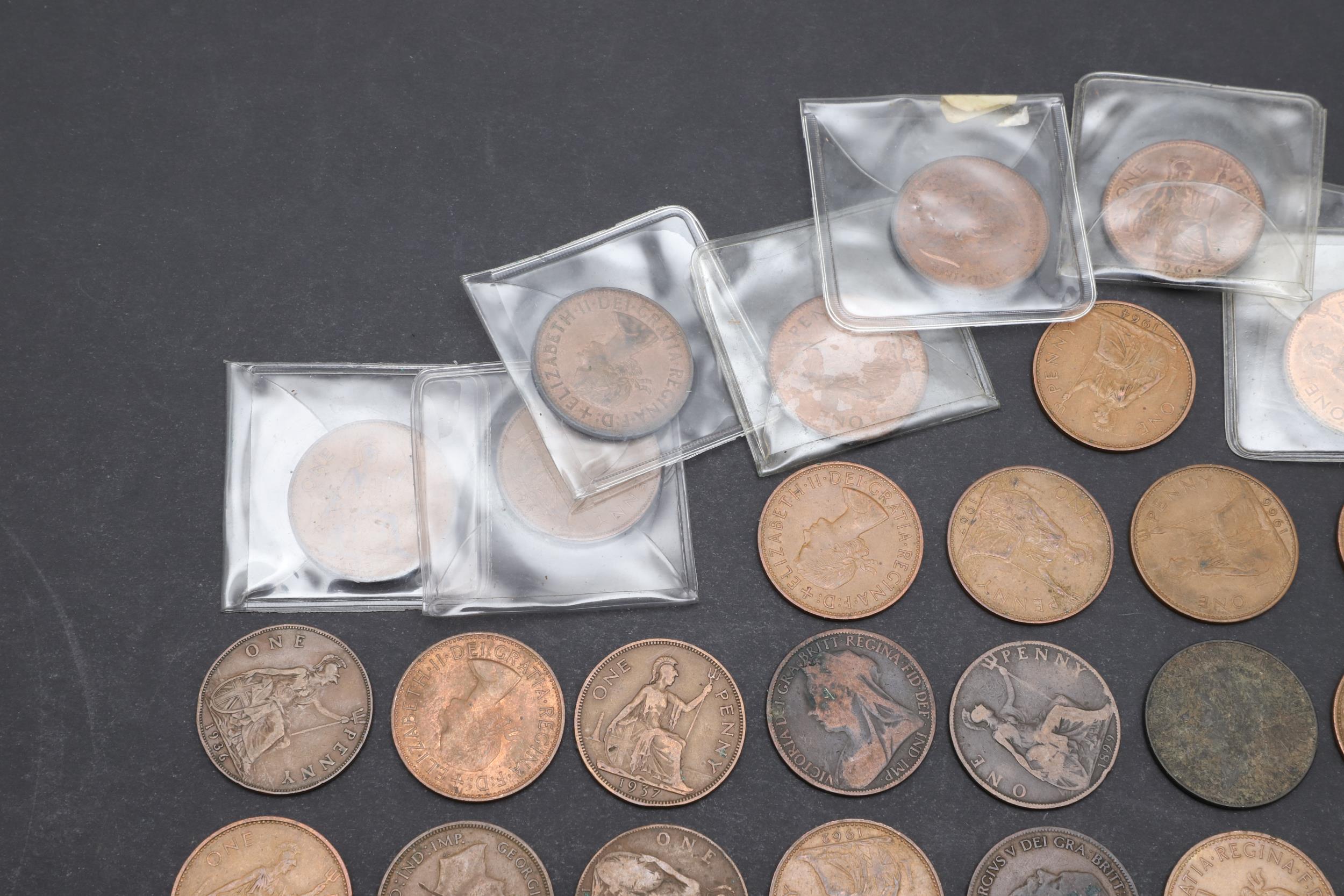 A COLLECTION AND PARTIAL DATE RUN OF PENNIES, 1866 AND LATER. - Image 2 of 7