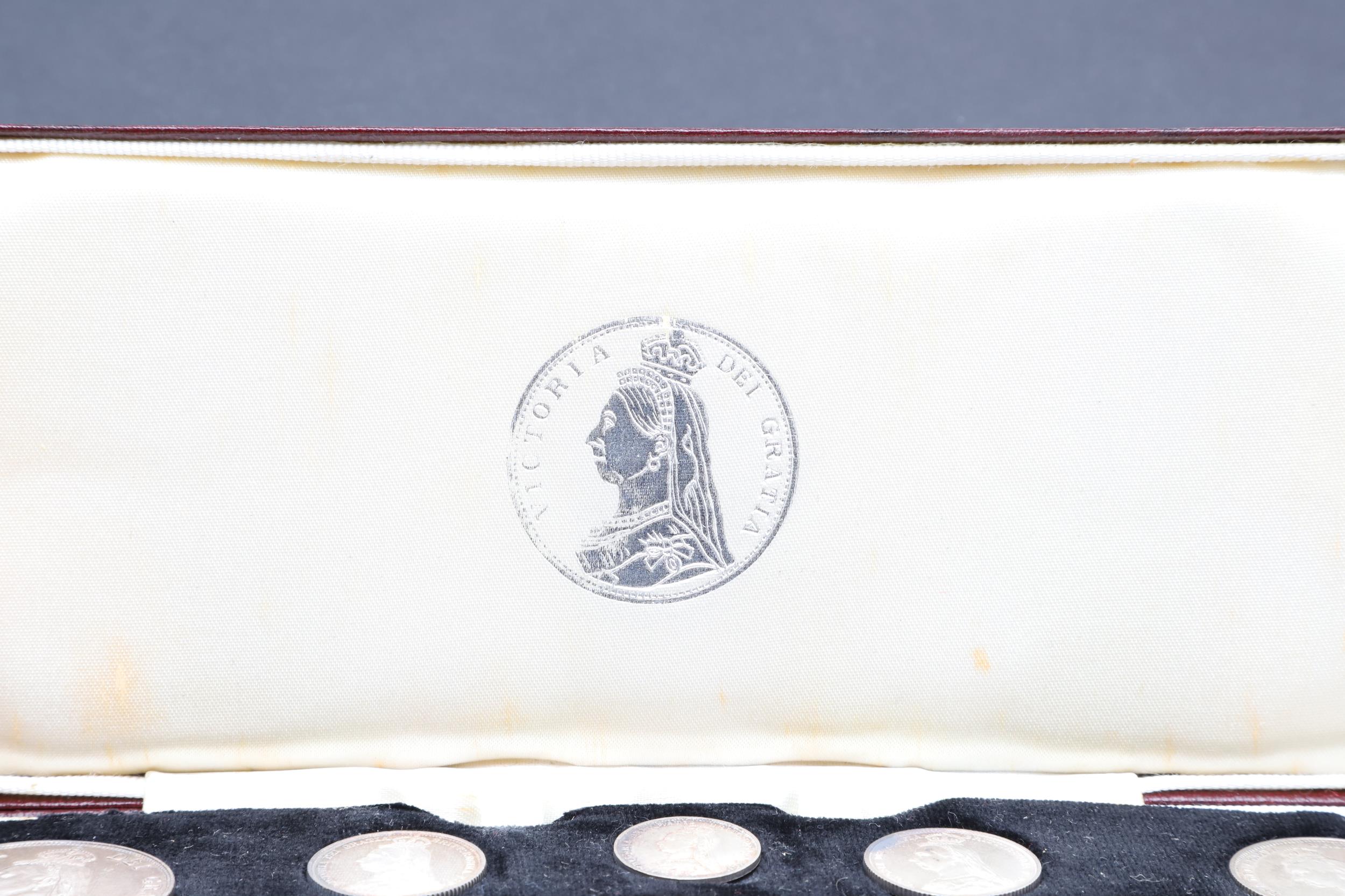 A QUEEN VICTORIA SPECIMEN SILVER COIN SET, 1887. - Image 4 of 5