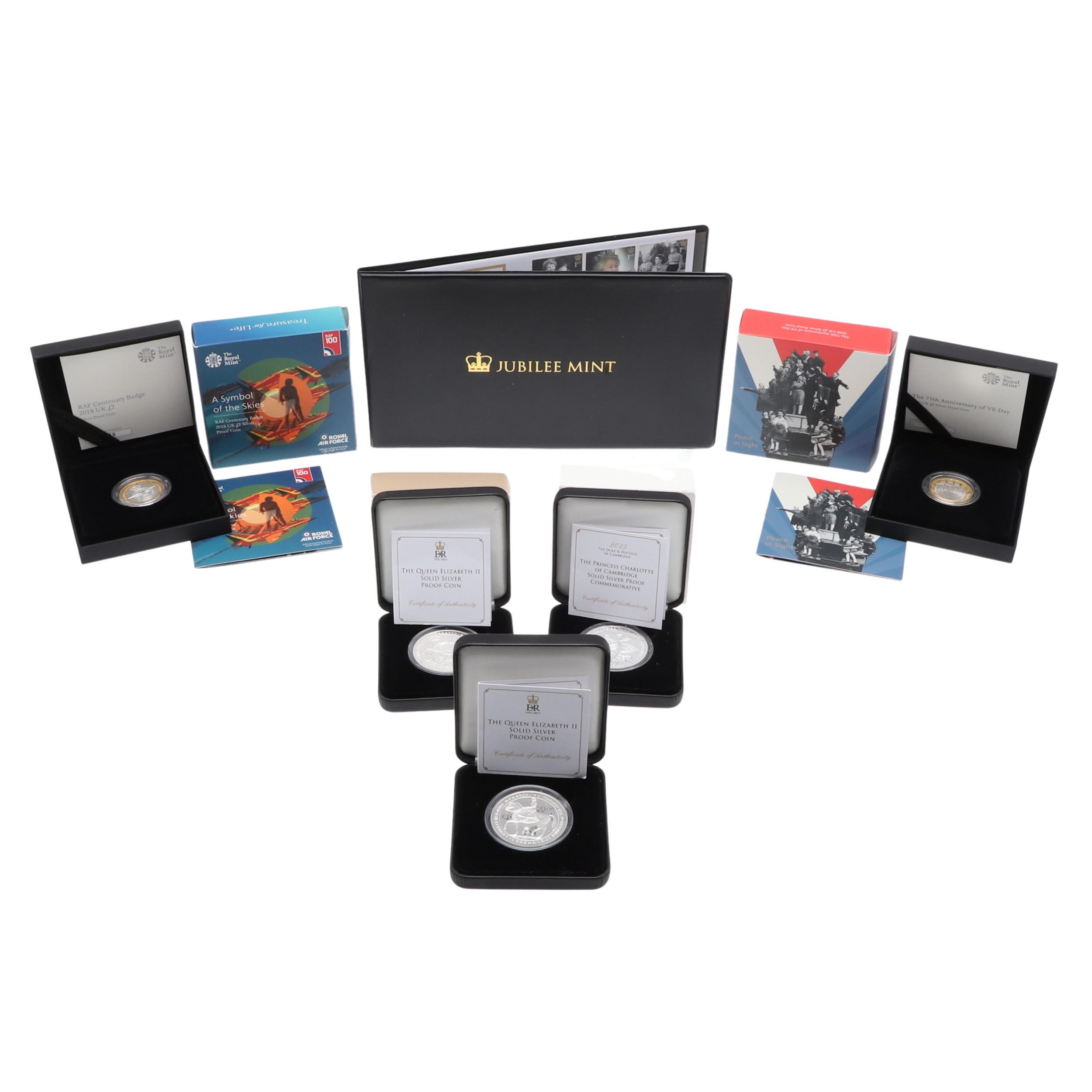 ROYAL MINT COMMEMORATIVE SILVER PROOF ISSUES AND OTHERS.