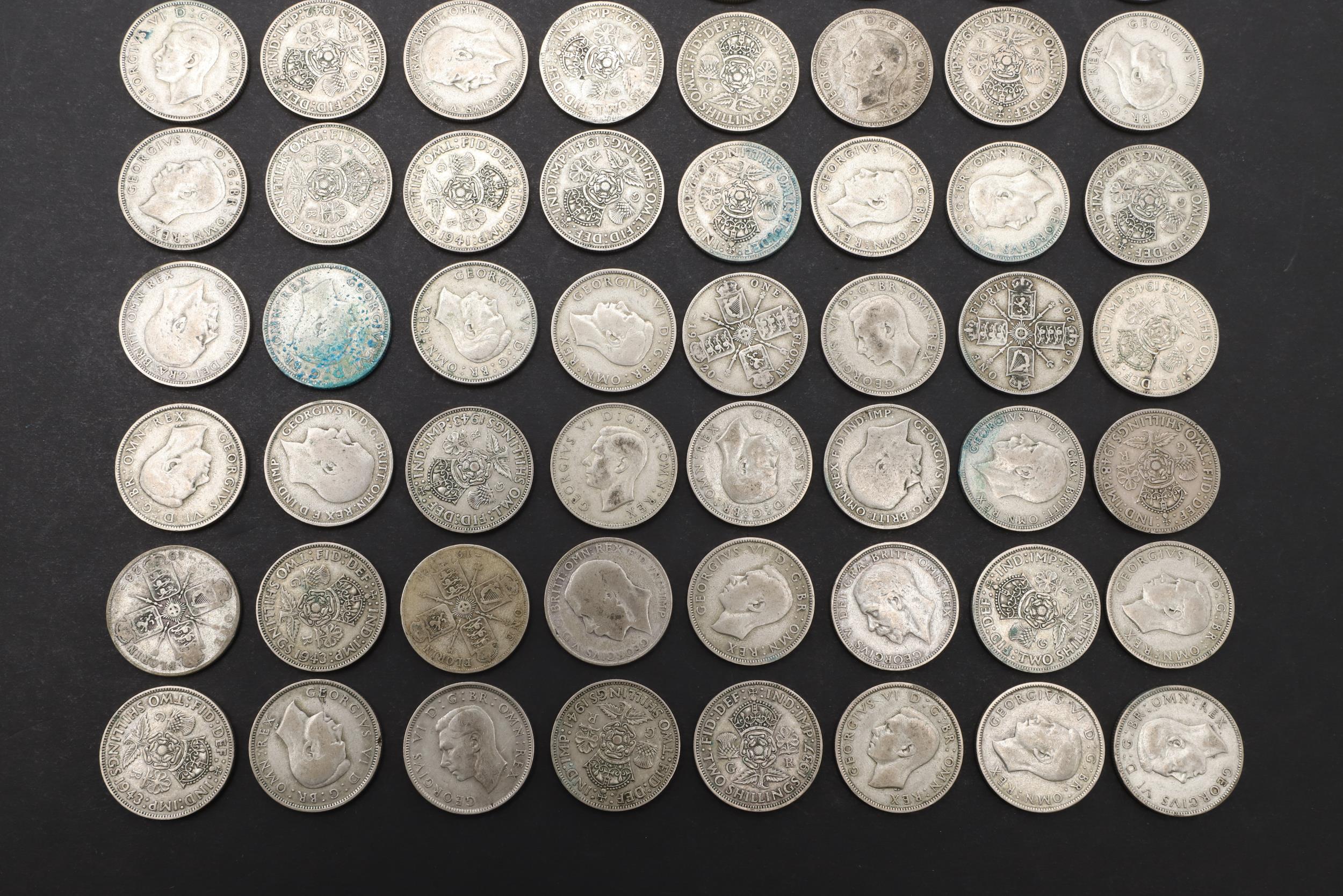 A COLLECTION OF SILVER AND PART SILVER FLORINS, GEORGE V AND LATER. - Bild 3 aus 4