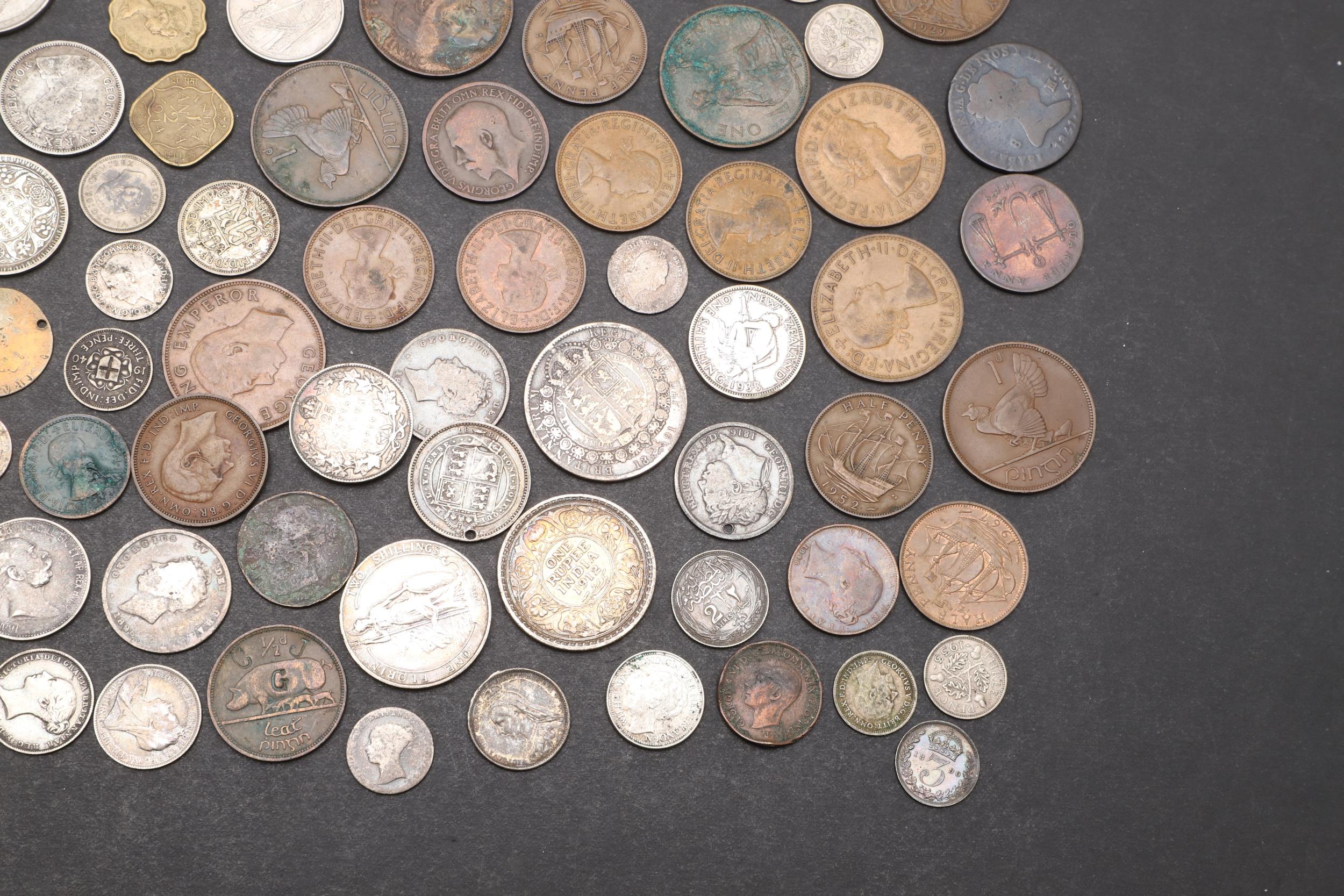 A MIXED COLLECTION OF WORLD SILVER AND OTHER COINS. - Image 7 of 7