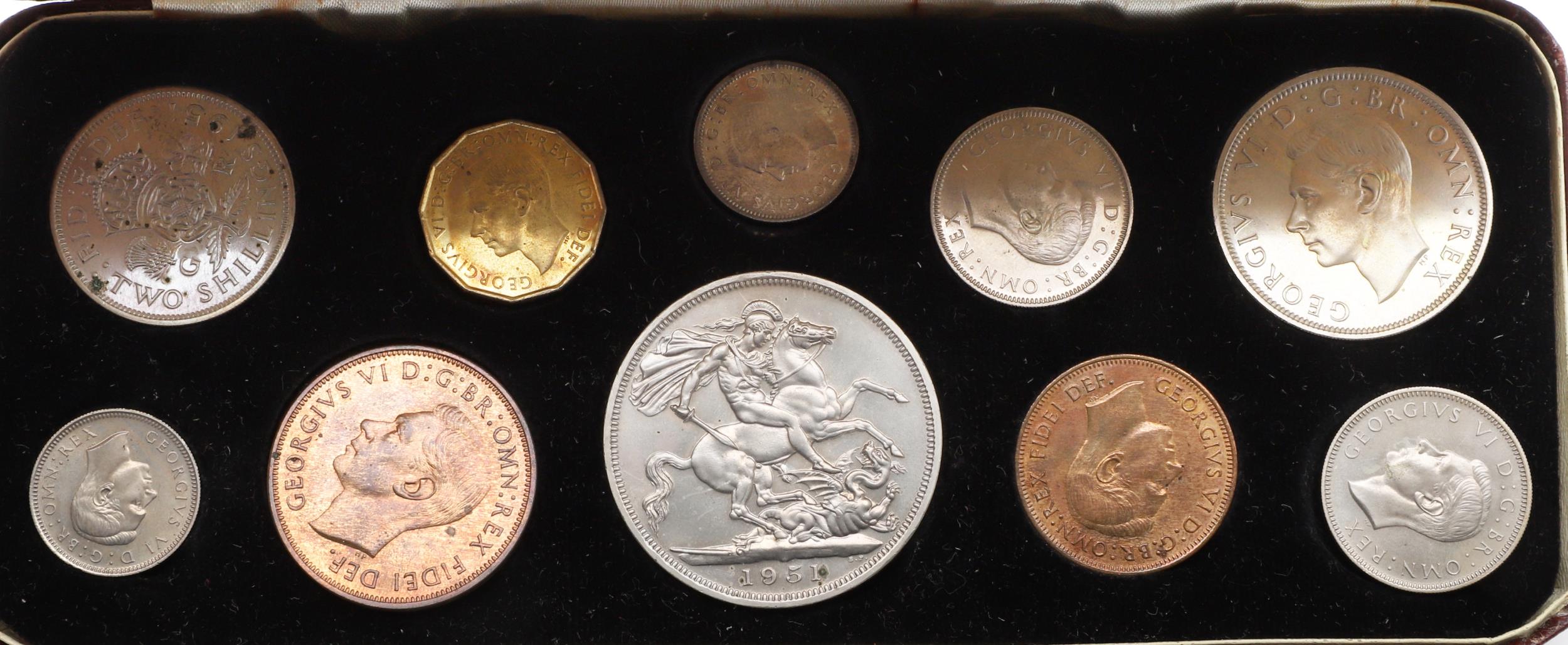 THREE MID 20TH CENTURY SPECIMEN COIN SETS, 1950, 1951 AND 1953. - Bild 6 aus 11