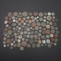 A COLLECTION OF UNCLEANED ROMAN AND OTHER ANCIENT COINS.
