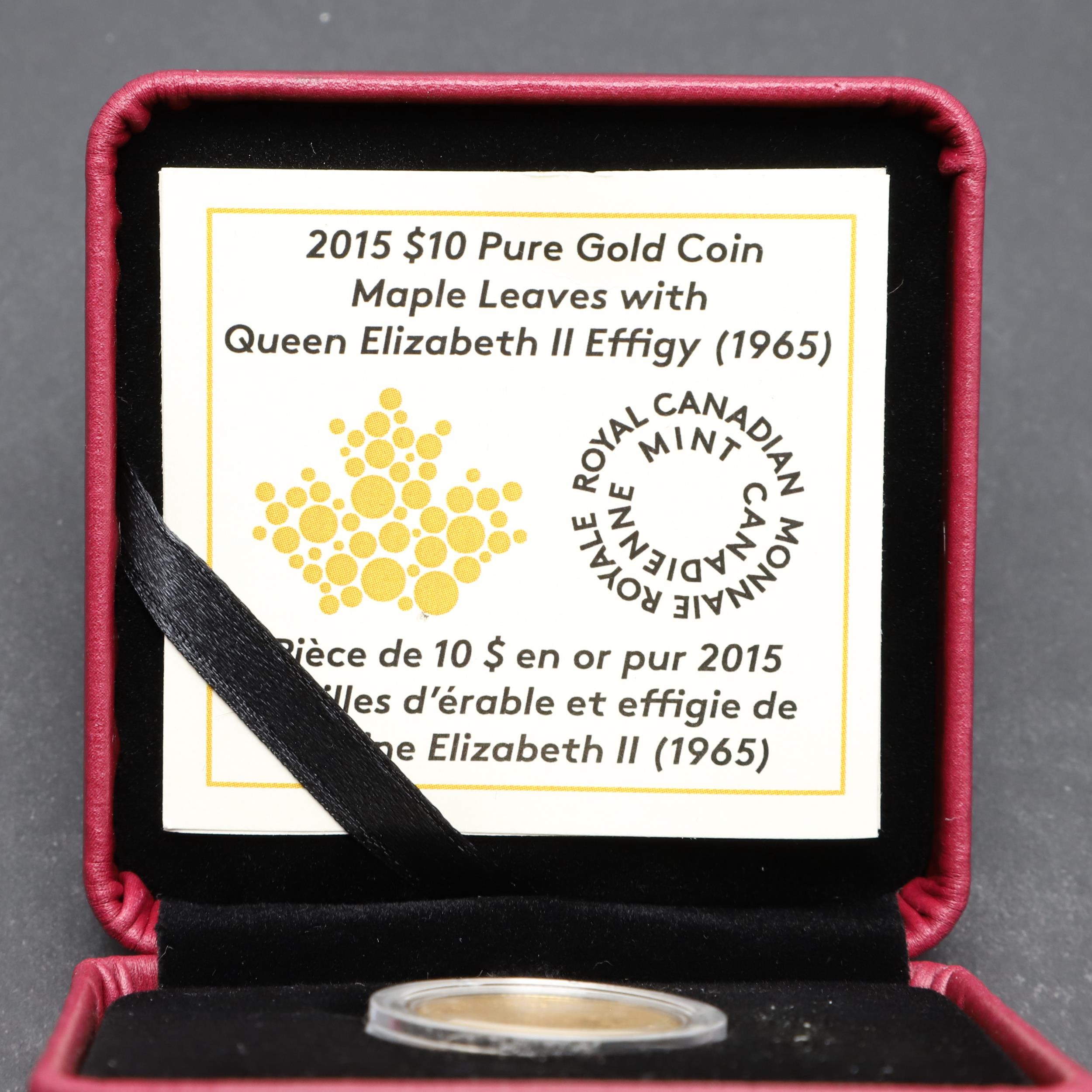 AN ELIZABETH II ROYAL CANADIAN MINT PROOF GOLD MAPLE. 2015. - Bild 4 aus 5