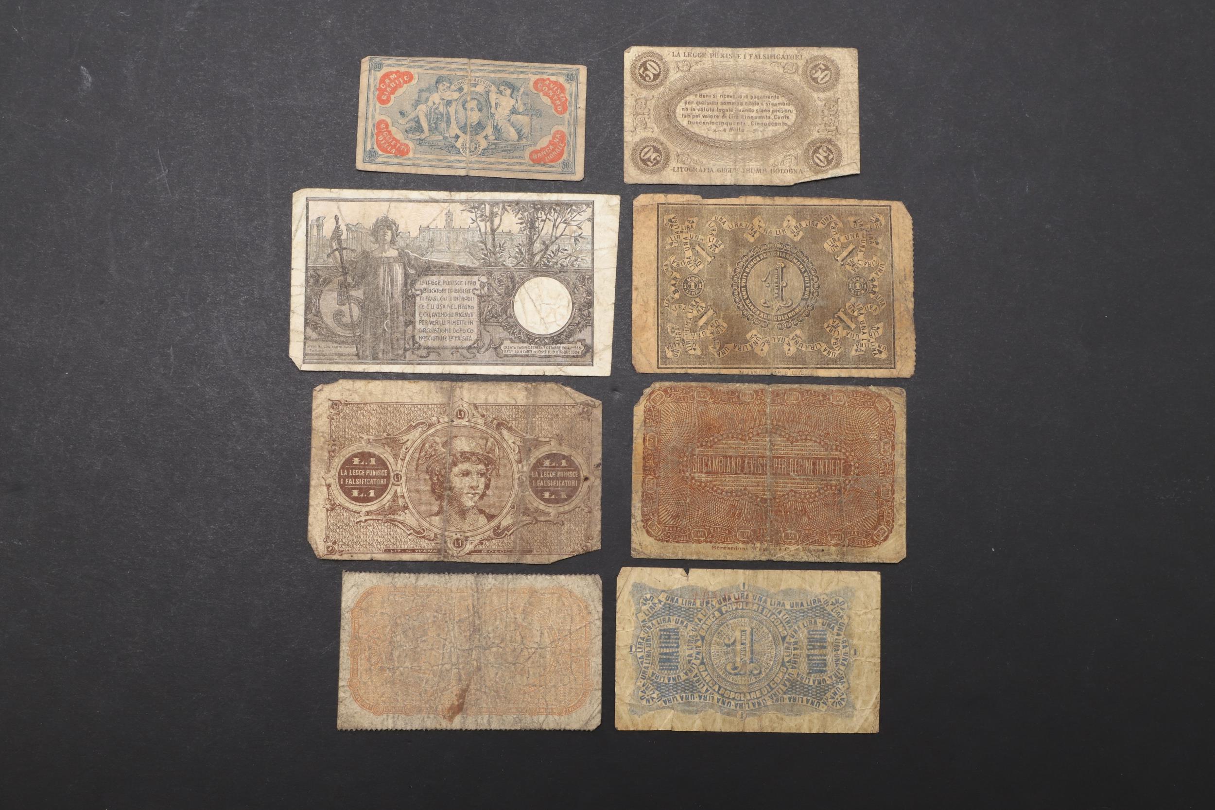 A COLLECTION OF EARLY ITALIAN BANKNOTES. - Image 4 of 6
