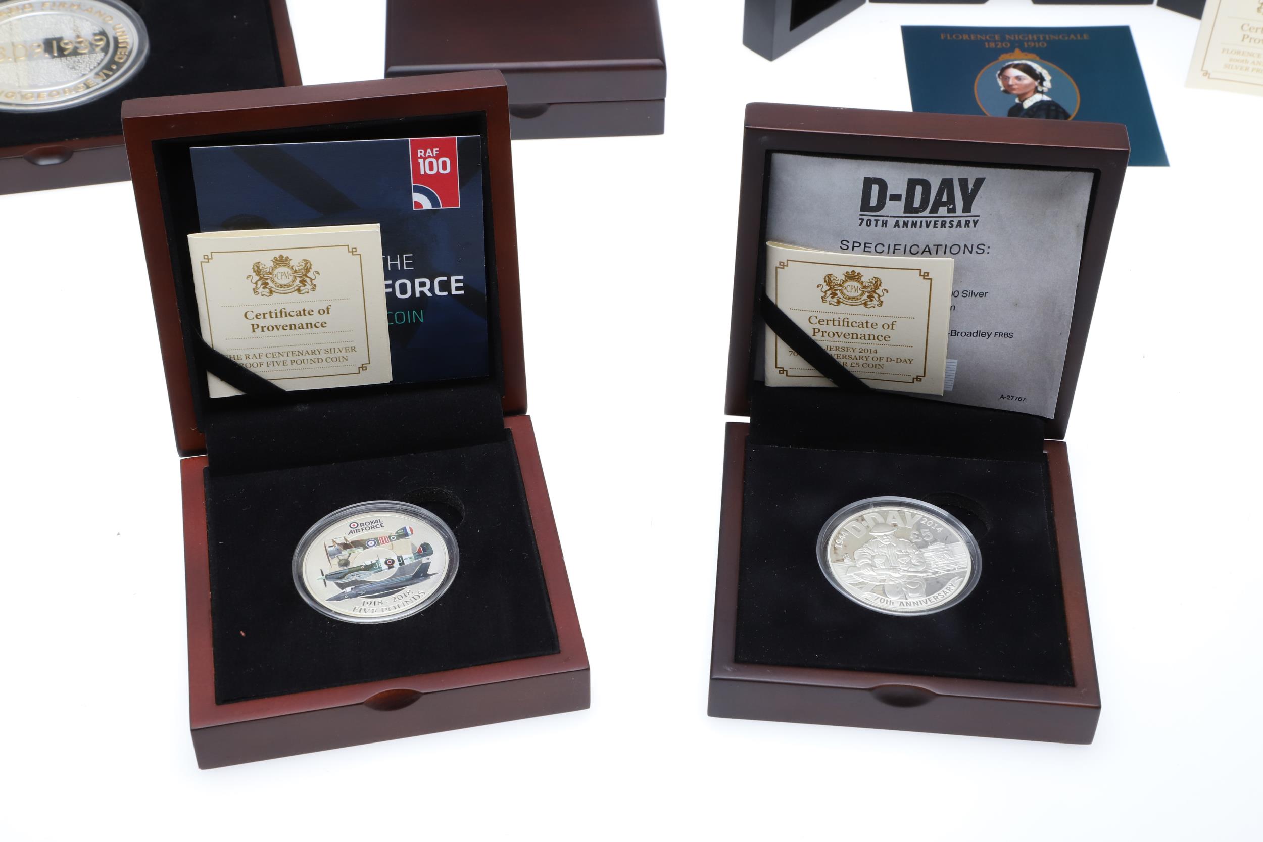 A COLLECTION OF MILITARY THEMED SILVER PROOF RECENT ISSUES 2014 - 2020. - Bild 5 aus 10