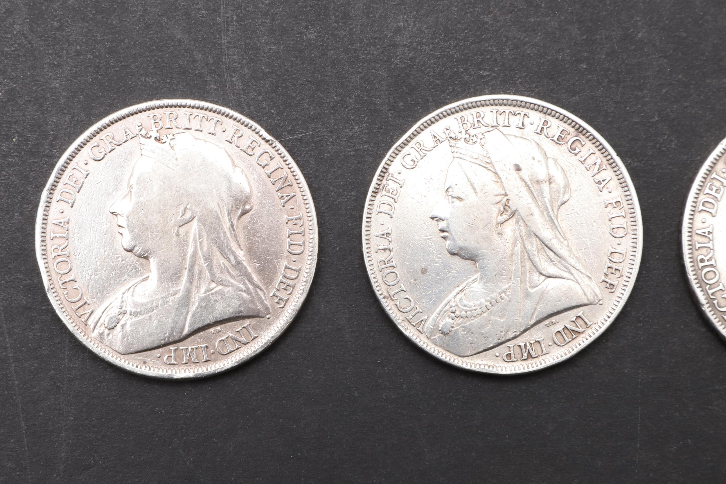 THREE QUEEN VICTORIA CROWNS, 1893, 1894 AND 1898. - Image 2 of 5