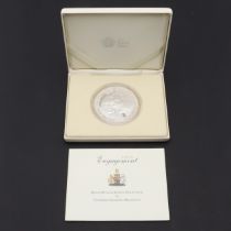 A ROYAL MINT 2010 ALDERNEY £10.00 ROYAL ENGAGEMENT SILVER PROOF COIN.