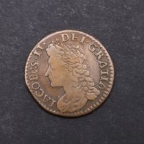 A JAMES II GUNMONEY SIXPENCE, 1689.