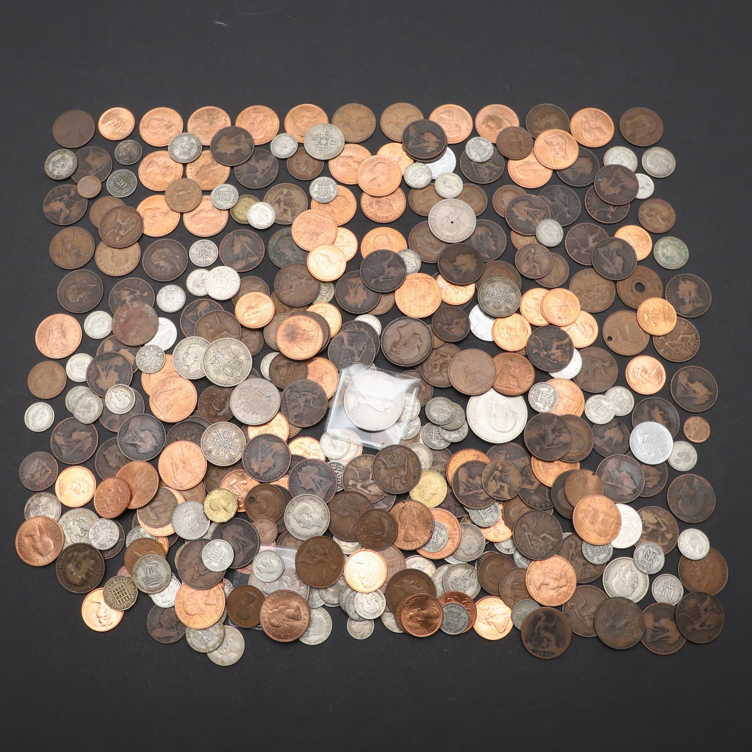 A MIXED COLLECTION OF UK COINAGE TO INCLUDE PART SILVER ISSUES.