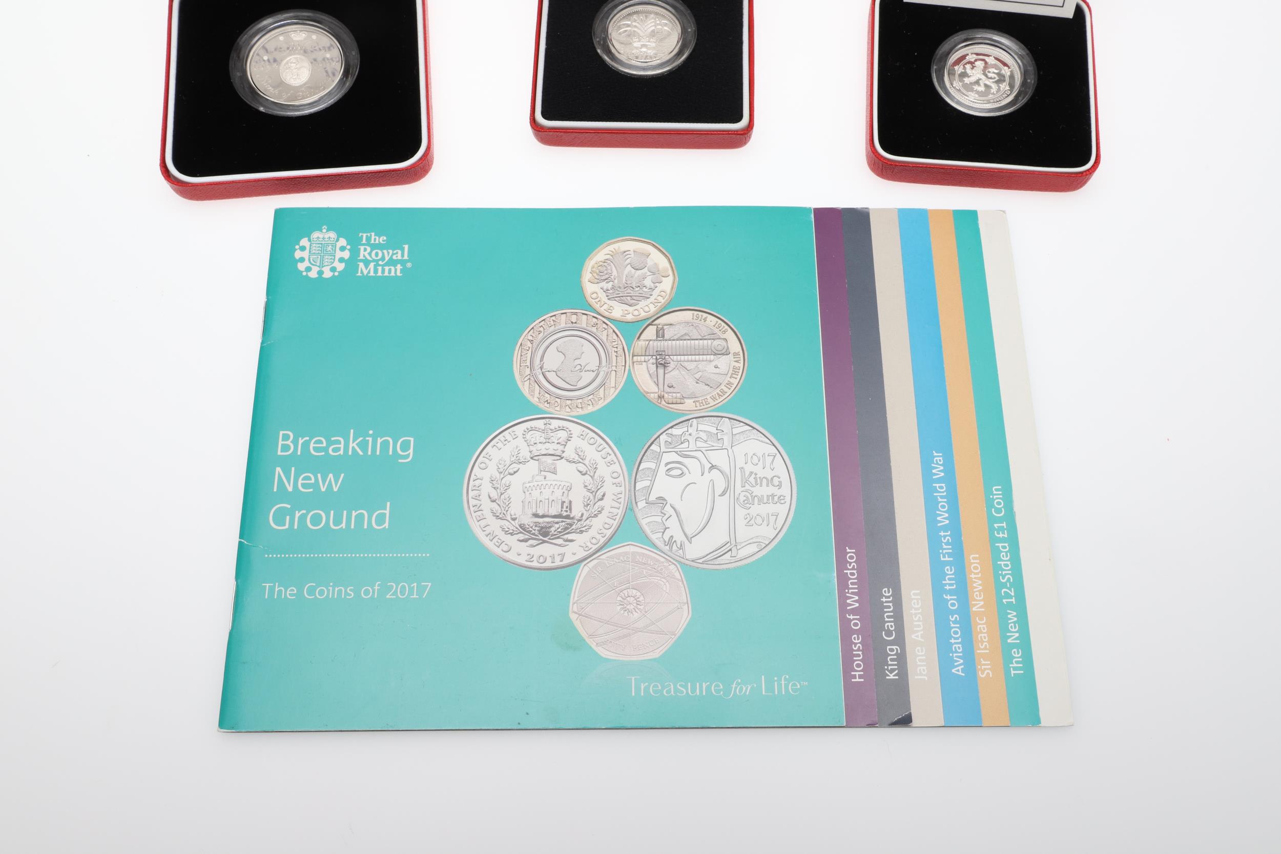 A COLLECTION OF ROYAL MINT PIEDFORT ISSUES TO INCLUDE 2017 SILVER PROOF PIEDFORT COIN SET. - Image 8 of 15