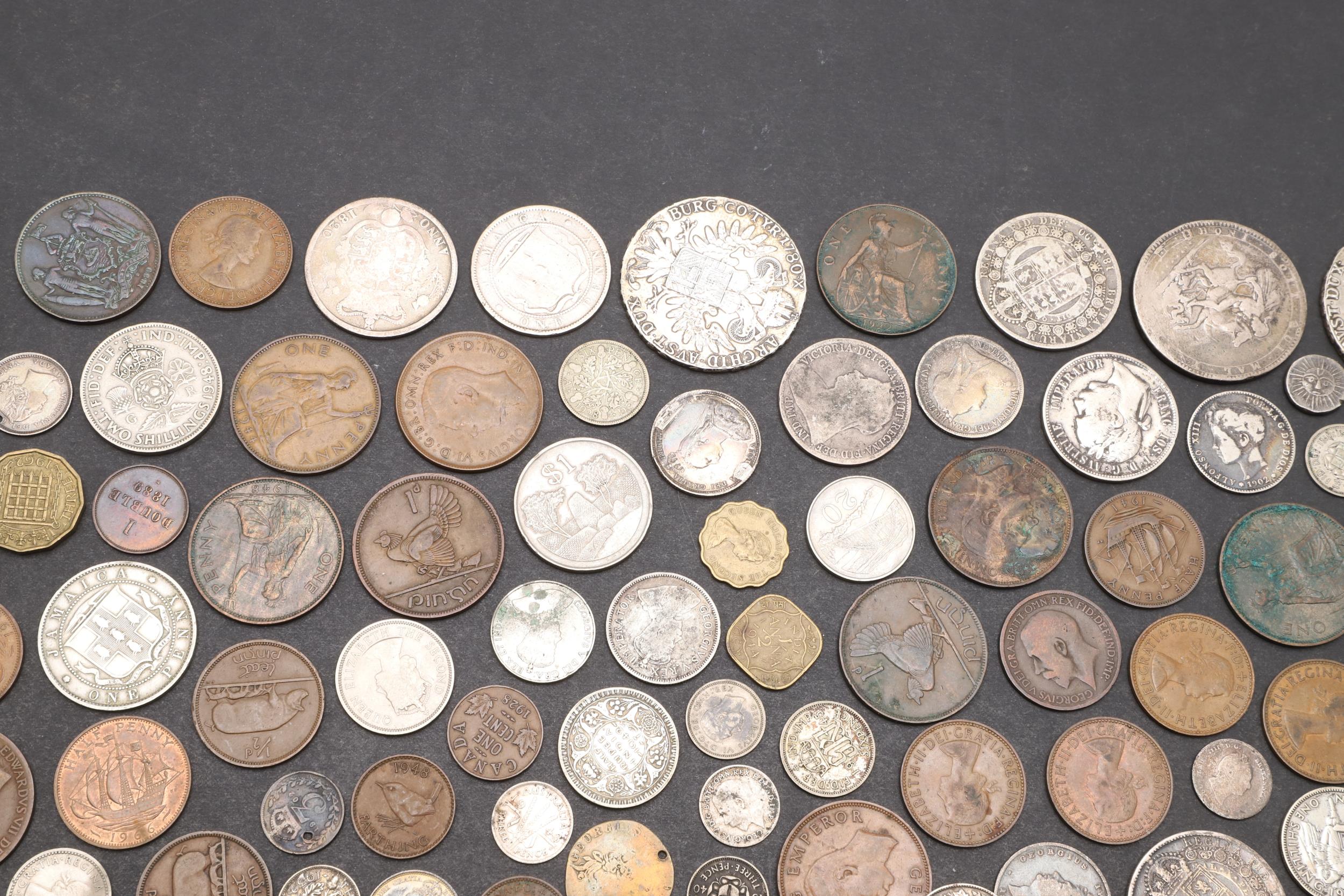 A MIXED COLLECTION OF WORLD SILVER AND OTHER COINS. - Image 3 of 7