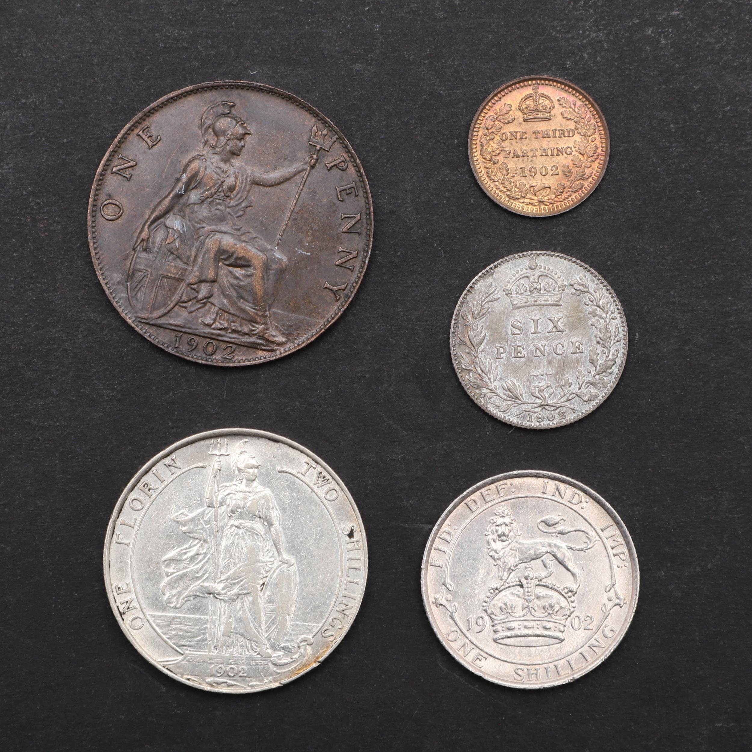 A COLLECTION OF EDWARD VII COINS TO INCLUDE A MATT PROOF SIXPENCE 1902. - Image 2 of 2