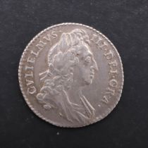 A WILLIAM III SIXPENCE, 1697.