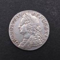 A GEORGE II SHILLING, 1758.