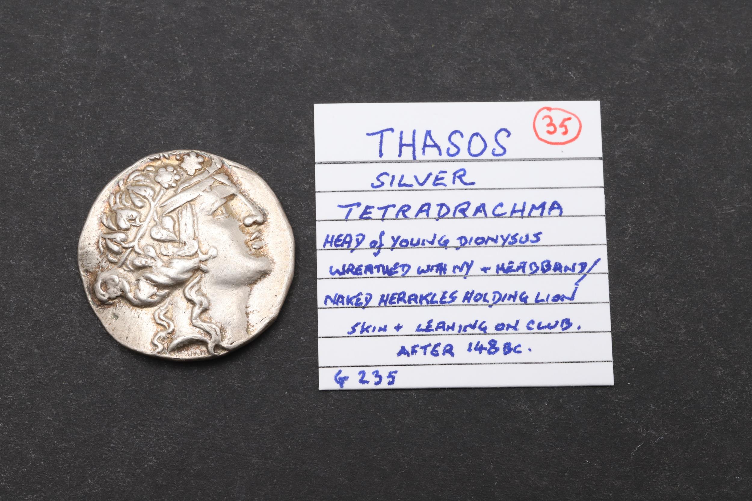 GREEK COINS: THASOS, SILVER TETRADRACHM, AFTER 148BC. - Bild 4 aus 5