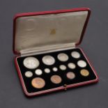 A GEORGE VI 1937 15 COIN PROOF SET IN CASE.