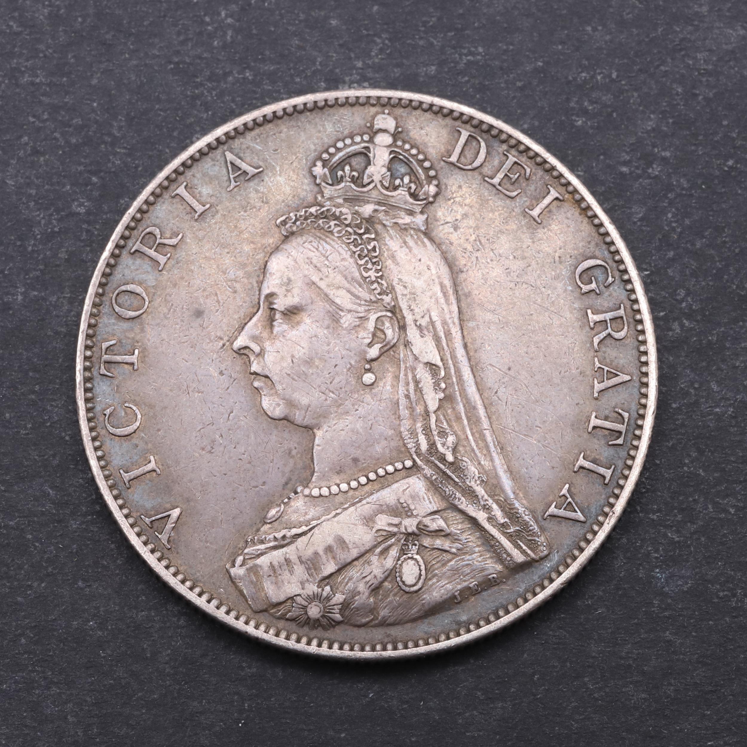 A QUEEN VICTORIA DOUBLE FLORIN, 1887.