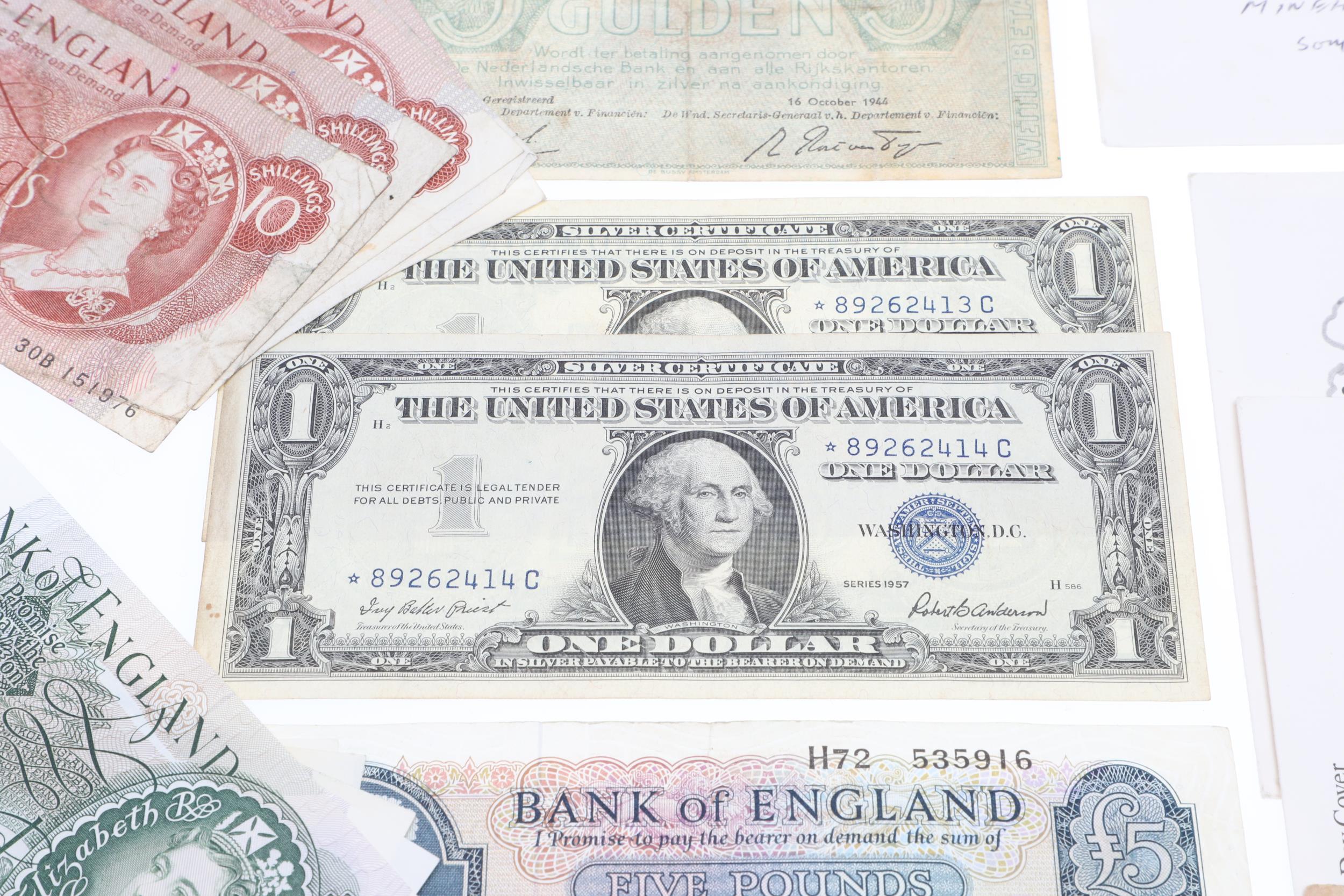 A SMALL COLLECTION OF BANKNOTES TO INCLUDE SEVENTEEN CONSECUTIVE TEN SHILLING NOTES. - Image 14 of 17