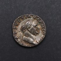 ROMAN IMPERIAL COINAGE: SILVER DENARIUS OF VESPASIAN, 69-74 A.D.