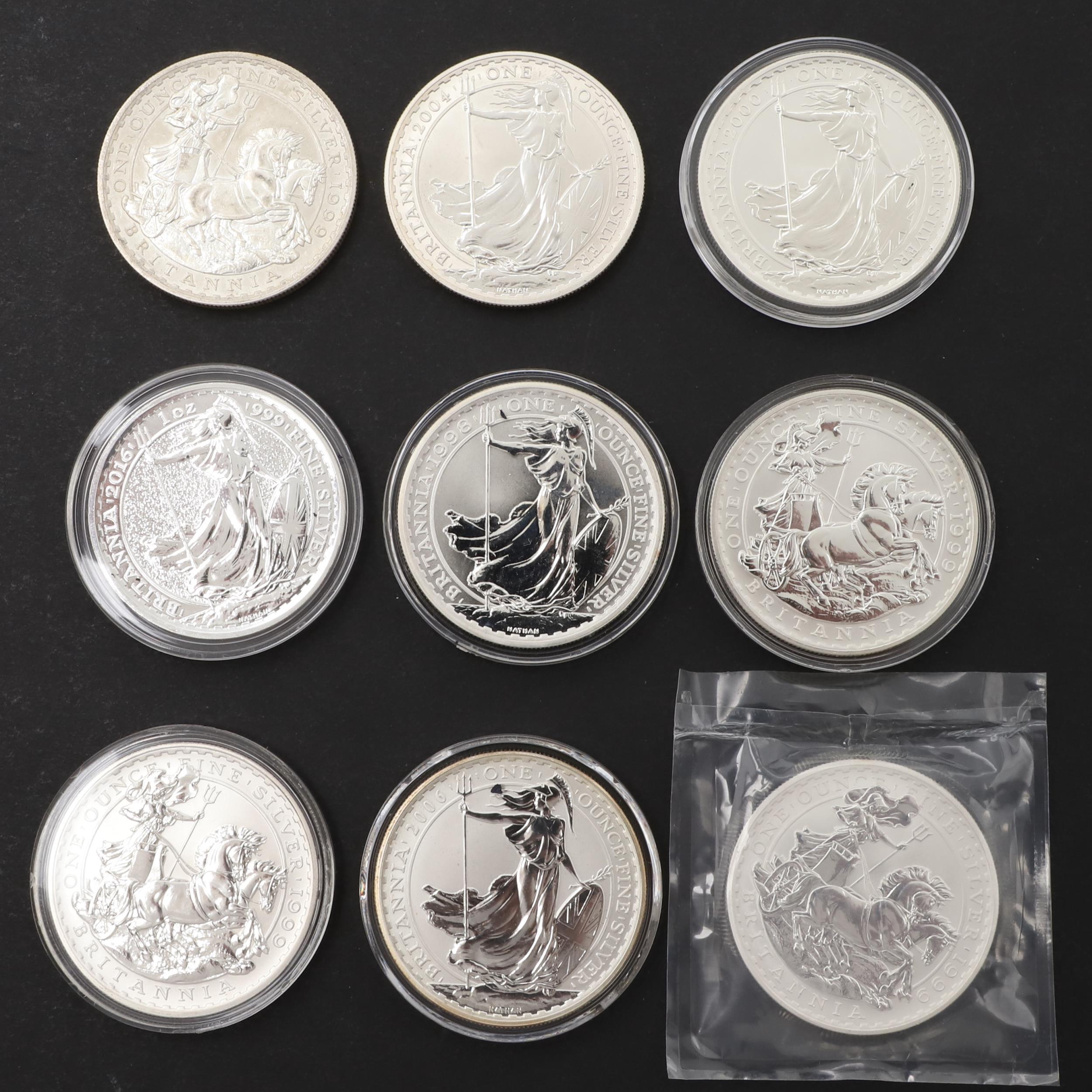 A COLLECTION OF ROYAL MINT SILVER BRITANNIA ISSUES, 1998 - 2016. - Image 2 of 3