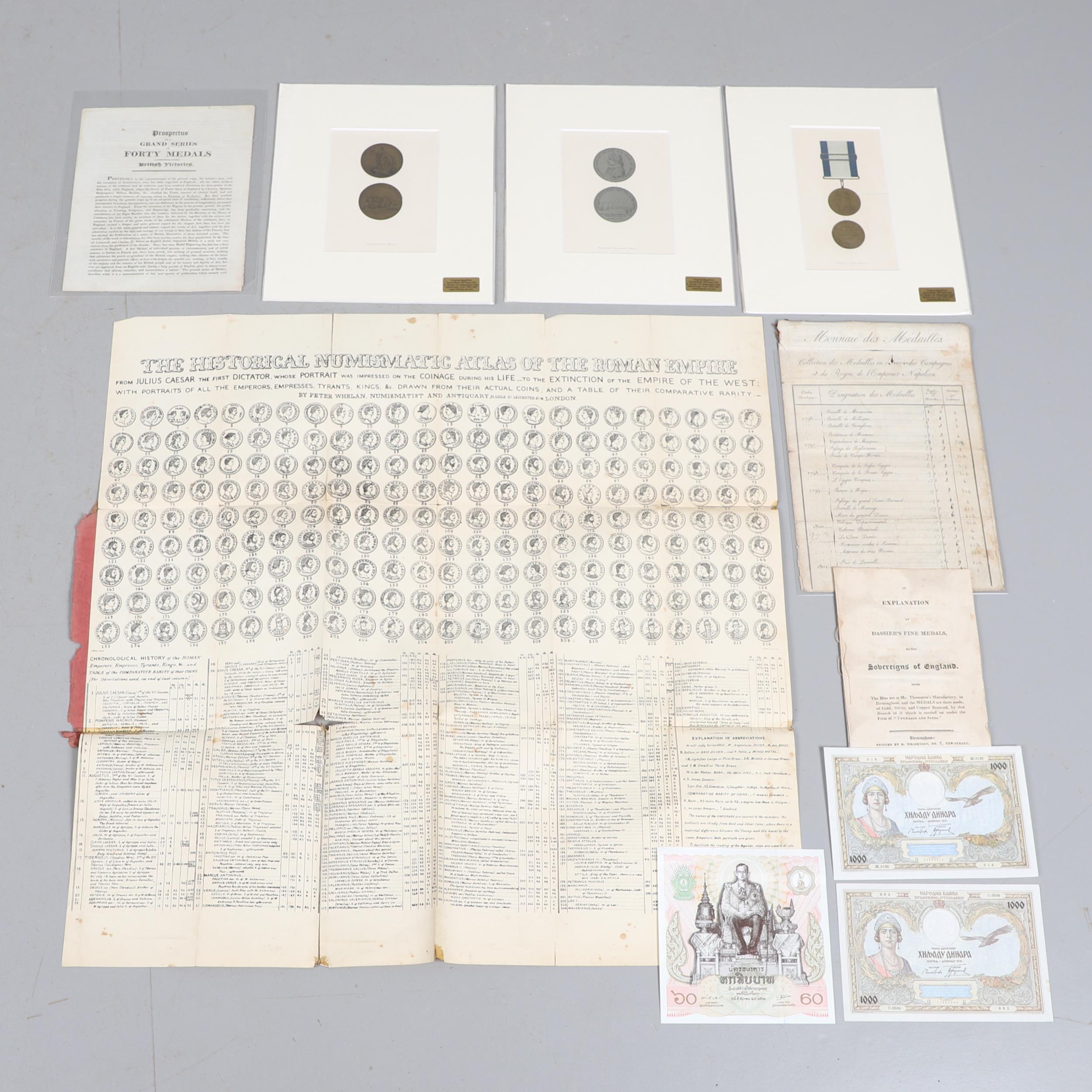 AN INTERESTING COLLECTION OF COIN RELATED EPHEMERA AND BANKNOTES.