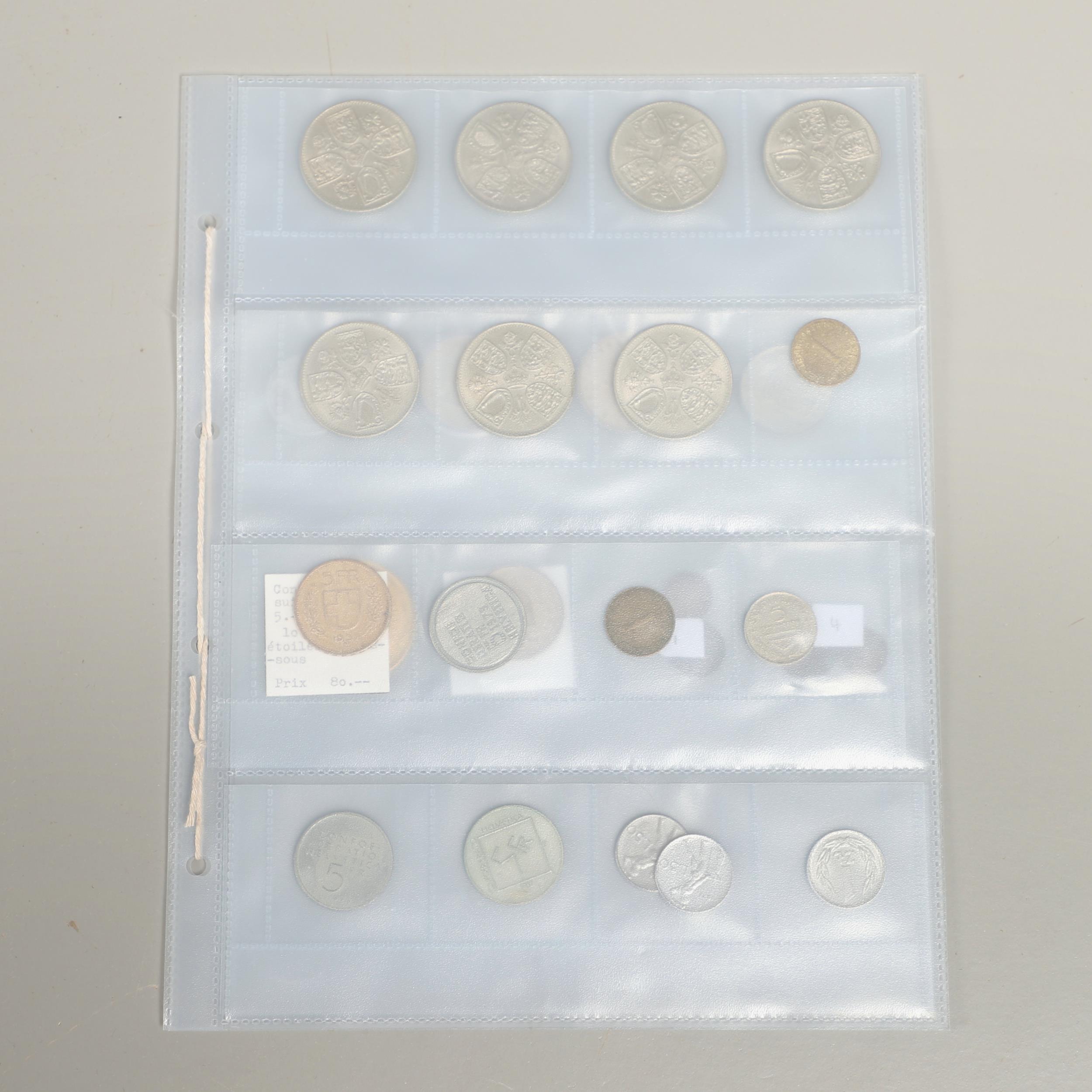 A SMALL COLLECTION OF WORLD COINS TO INCLUDE SWISS AND OTHER COINS.