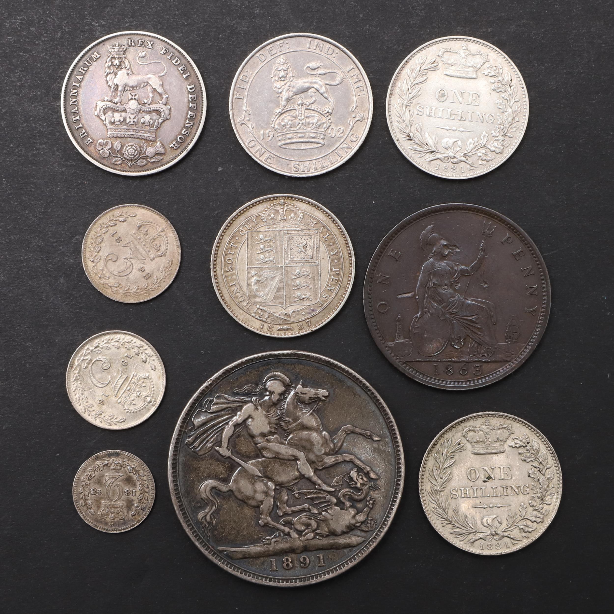 A COLLECTION OF GEORGE IV AND LATER COINS. - Image 2 of 3