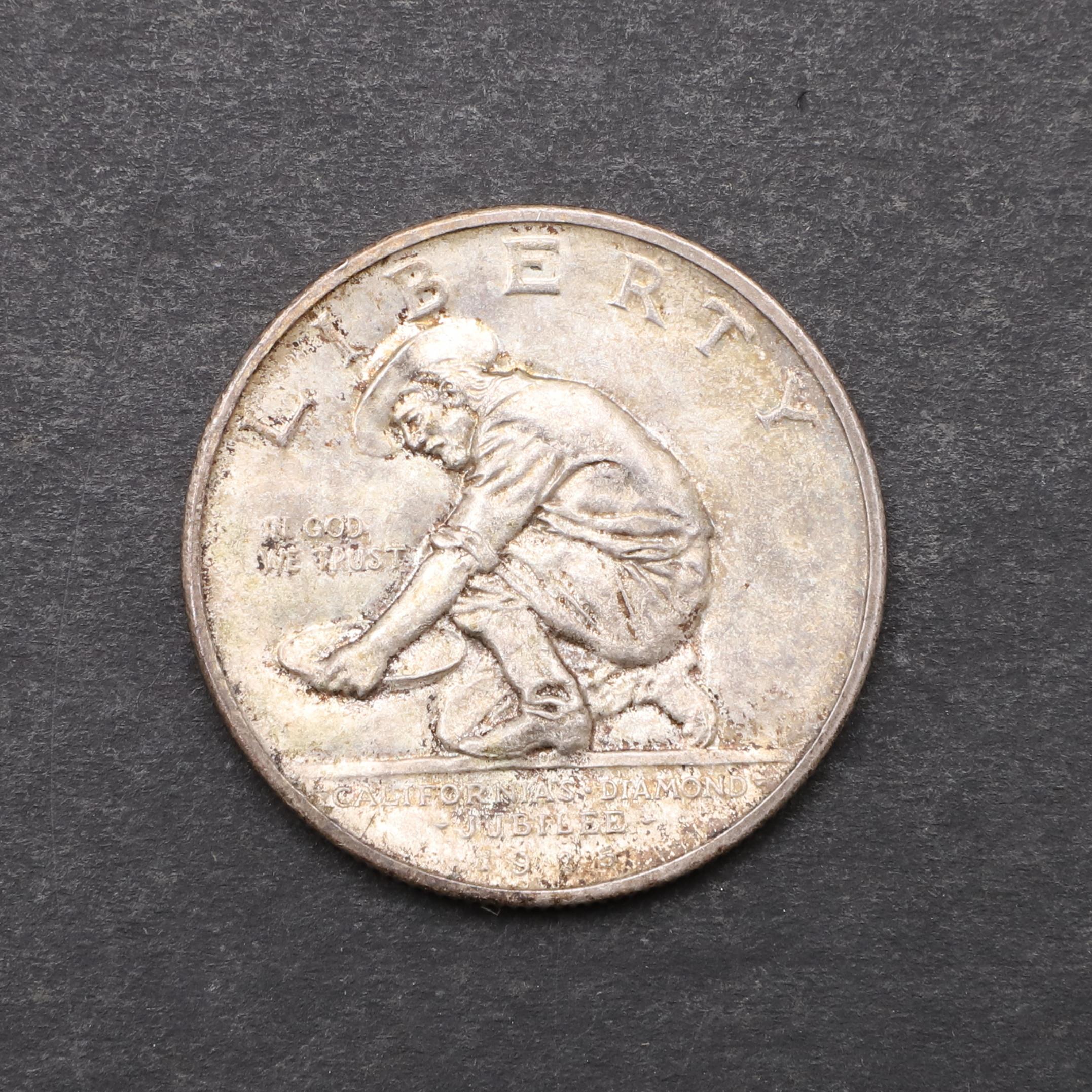 AN AMERICAN 1925 CALIFORNIA JUBILEE HALF DOLLAR.