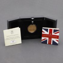 A CHARLES III JERSEY GOLD PROOF FIVE POUND COIN. 2023.