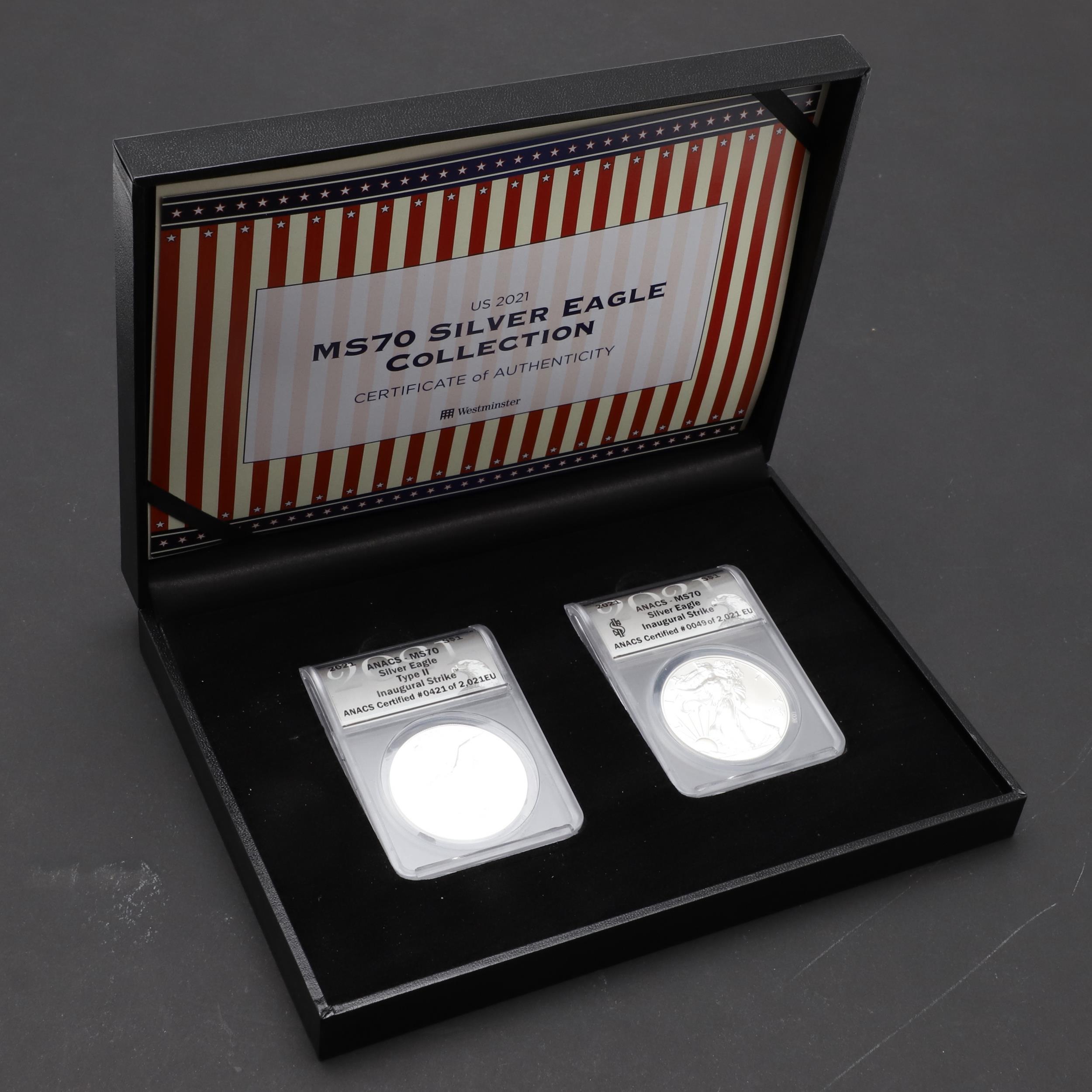 A COLLECTION OF AMERICAN AND OTHER HISTORIC SILVER ISSUES IN PRESENTATION CASES. - Bild 5 aus 13