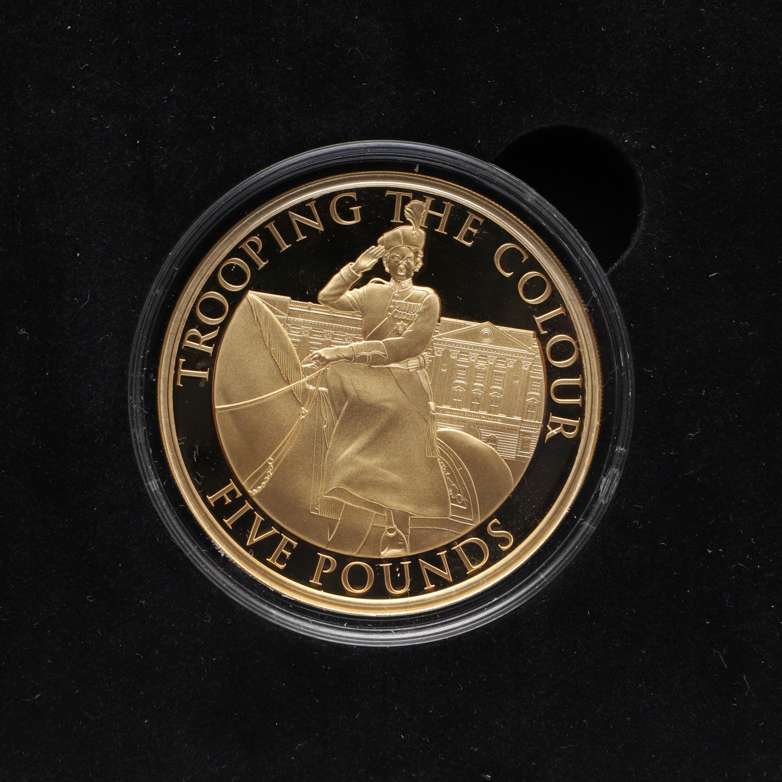 AN ELIZABETH II JERSEY THREE COIN TROOPING THE COLOUR GOLD SET. 2022. - Image 9 of 10