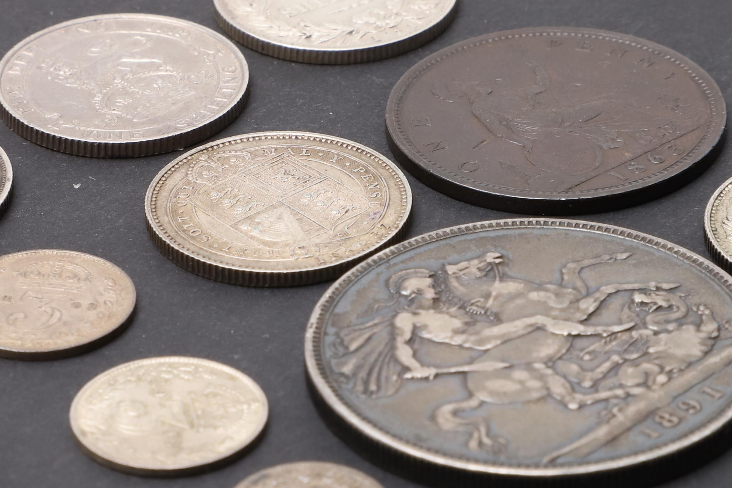 A COLLECTION OF GEORGE IV AND LATER COINS. - Image 3 of 3