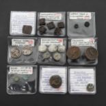 AN INTERESTING COLLECTION OF ANCIENT COINS TO INCLUDE INDIAN AND AFGHANISTAN.