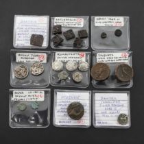 AN INTERESTING COLLECTION OF ANCIENT COINS TO INCLUDE INDIAN AND AFGHANISTAN.