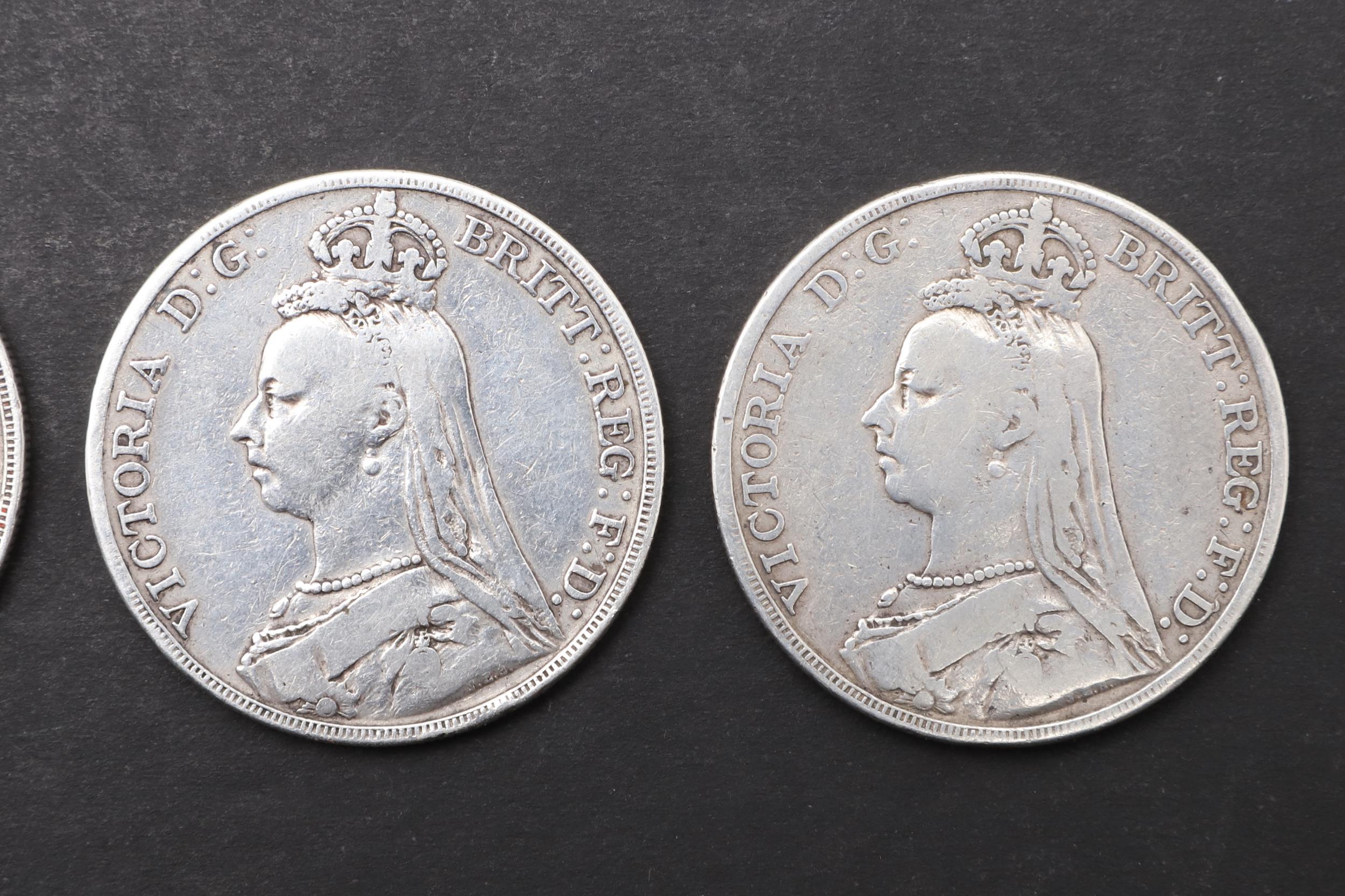 THREE QUEEN VICTORIA CROWNS, 1888, 1889 AND 1891. - Image 3 of 5