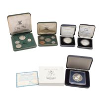 A MALAWI FIRST COINAGE PROOF SET 1964 AND OTHER SILVER PROOF ISSUES.