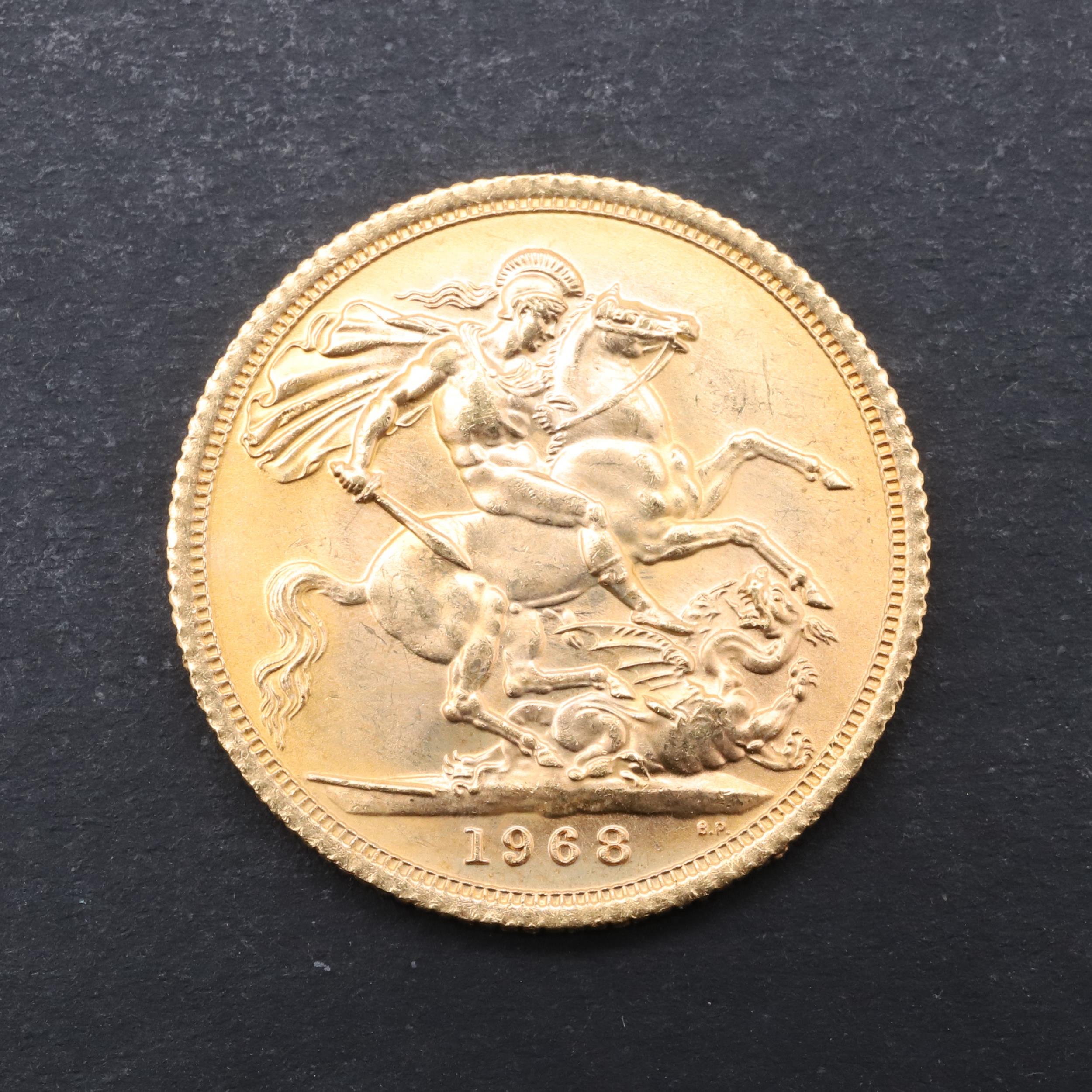 AN ELIZABETH II SOVEREIGN. 1968. - Bild 2 aus 3