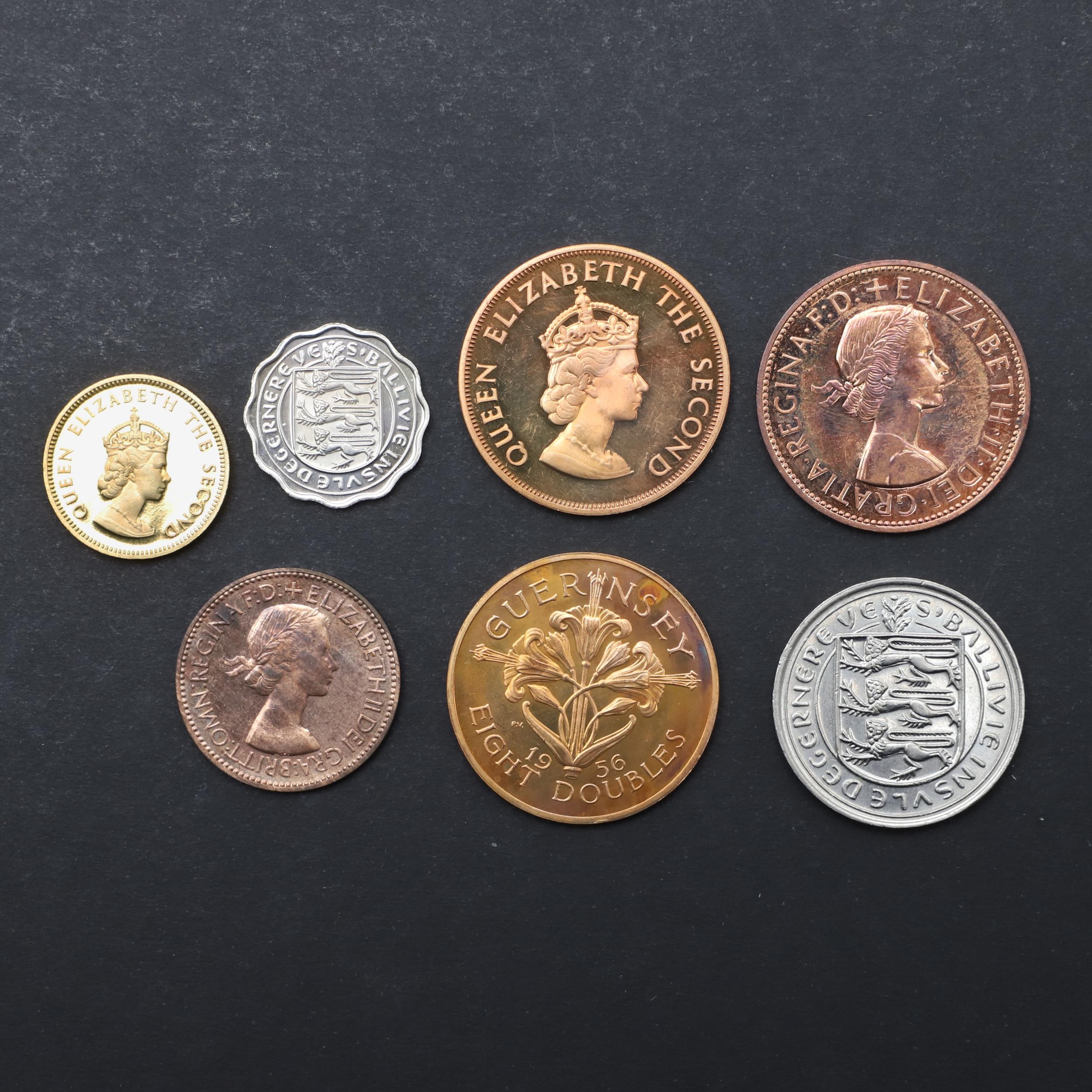 A SMALL COLLECTION OF GREAT BRITAIN AND CHANNEL ISLANDS PROOF COINS.