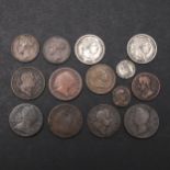 A COLLECTION OF GEORGE II COPPER AND OTHER COINS.