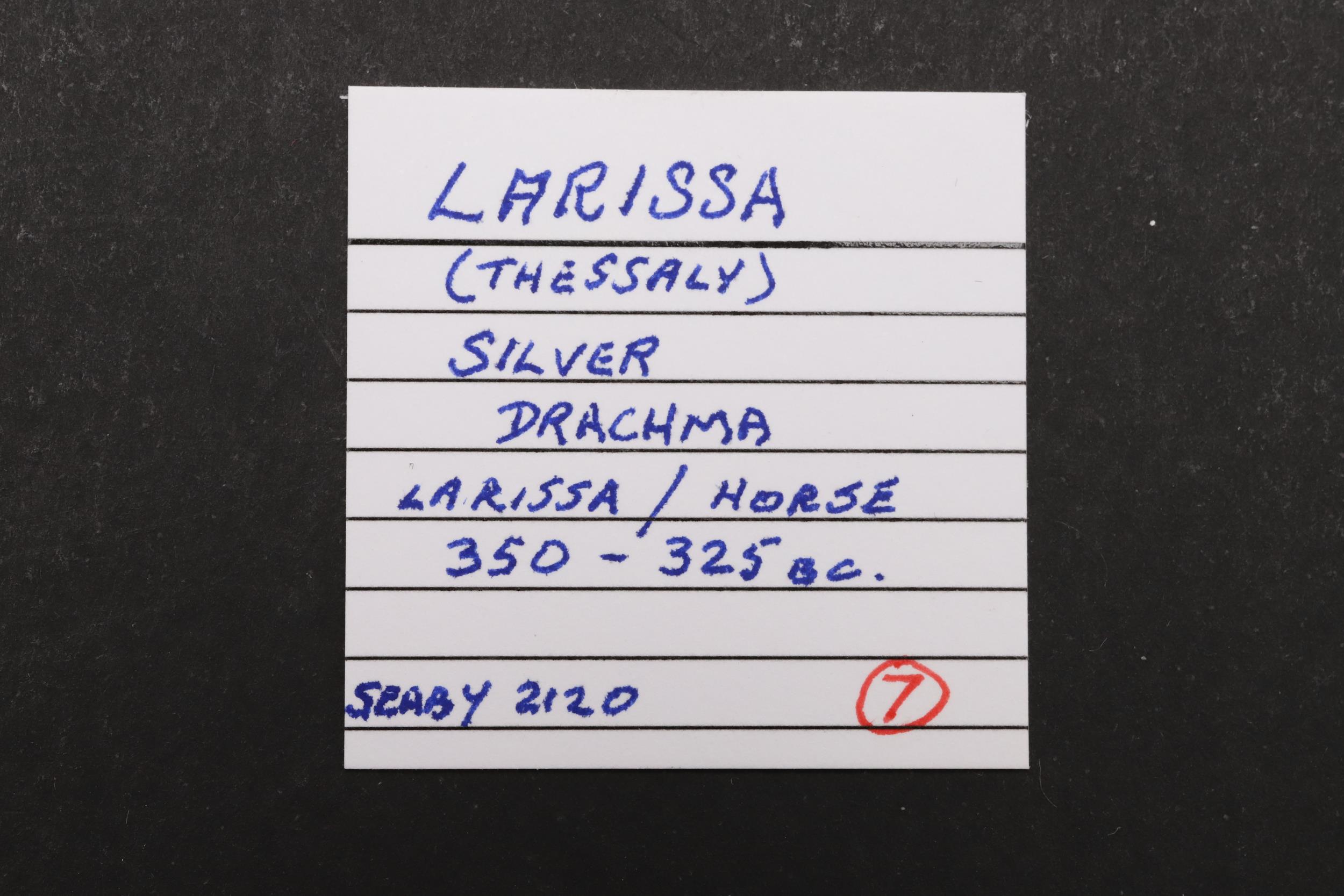 GREEK COINS: THESSALY, LARISSA, SILVER DRACHM, 350 - 325 BC. - Bild 4 aus 4