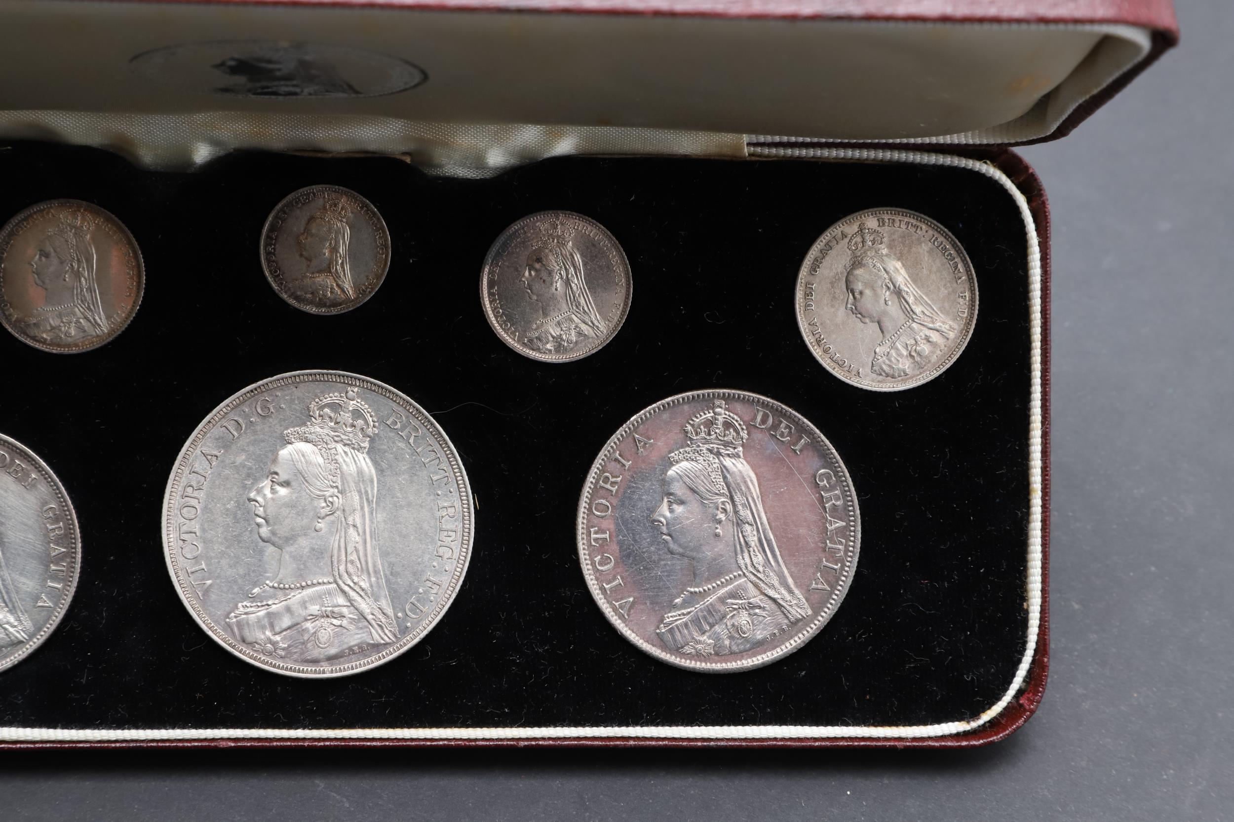 A QUEEN VICTORIA SPECIMEN SILVER COIN SET, 1887. - Image 3 of 5