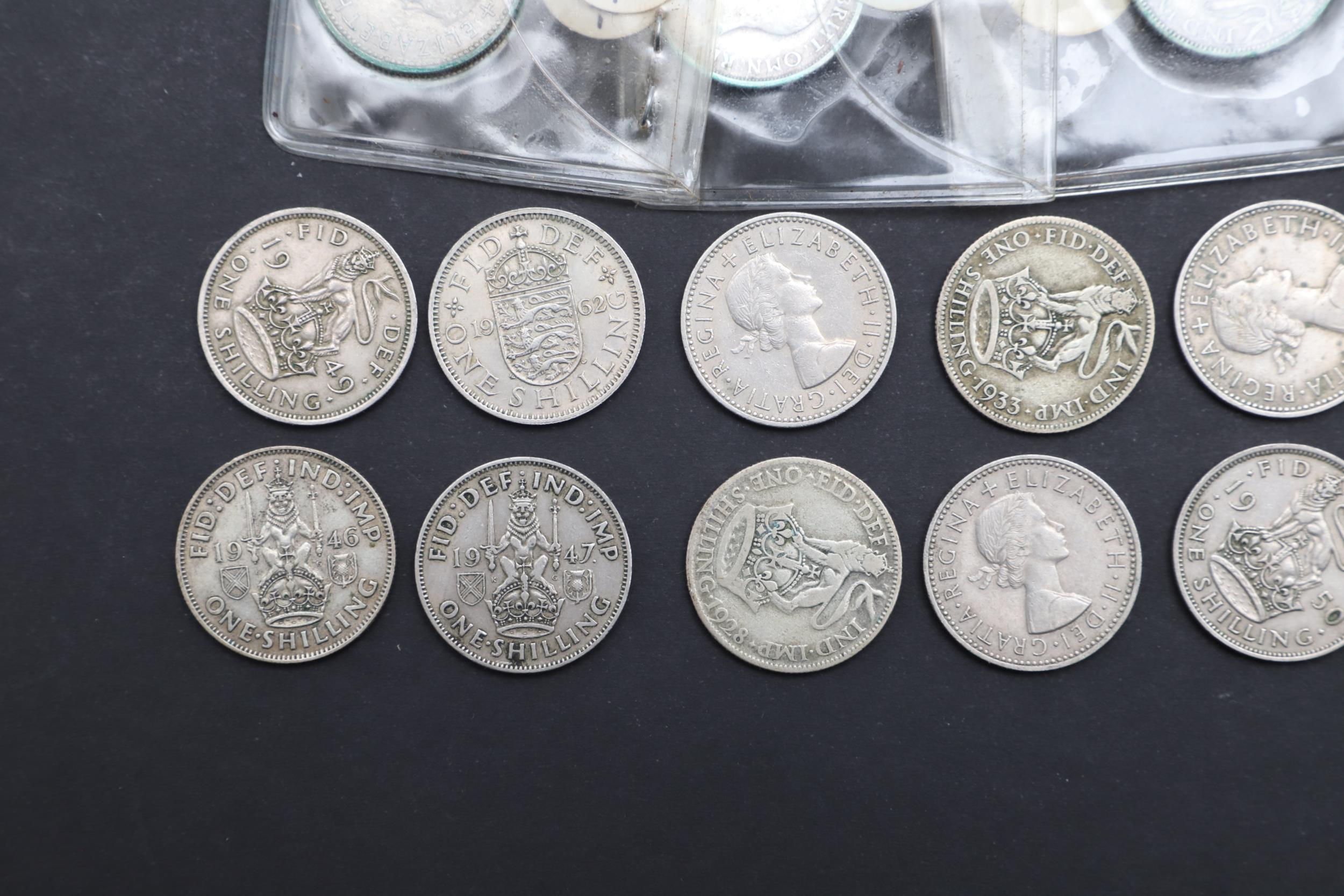 A DATE RUN OF GEORGE V, GEORGE VI AND ELIZABETH II PRE-DECIMAL SHILLLINGS. - Image 8 of 11