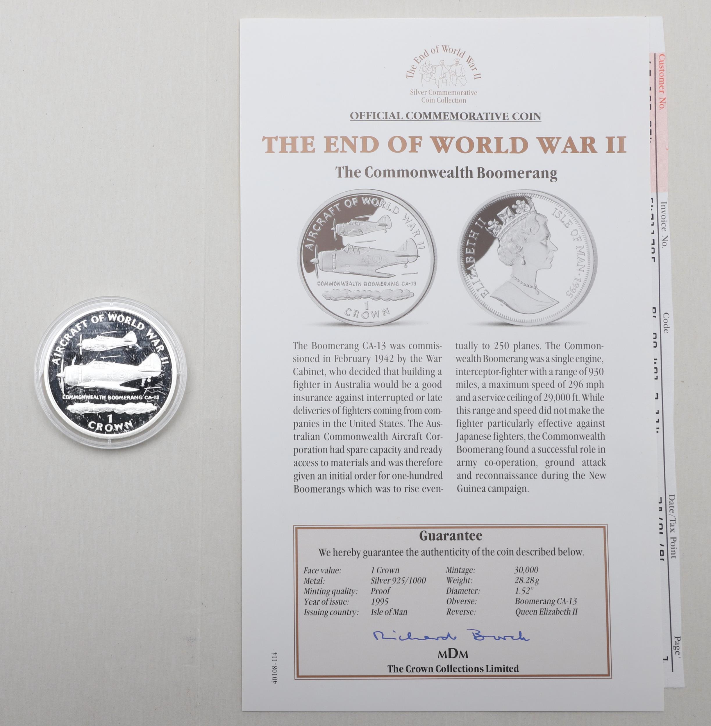 A COLLECTION OF 'THE END OF WORLD WAR II' SILVER PROOF CROWNS. - Bild 4 aus 12