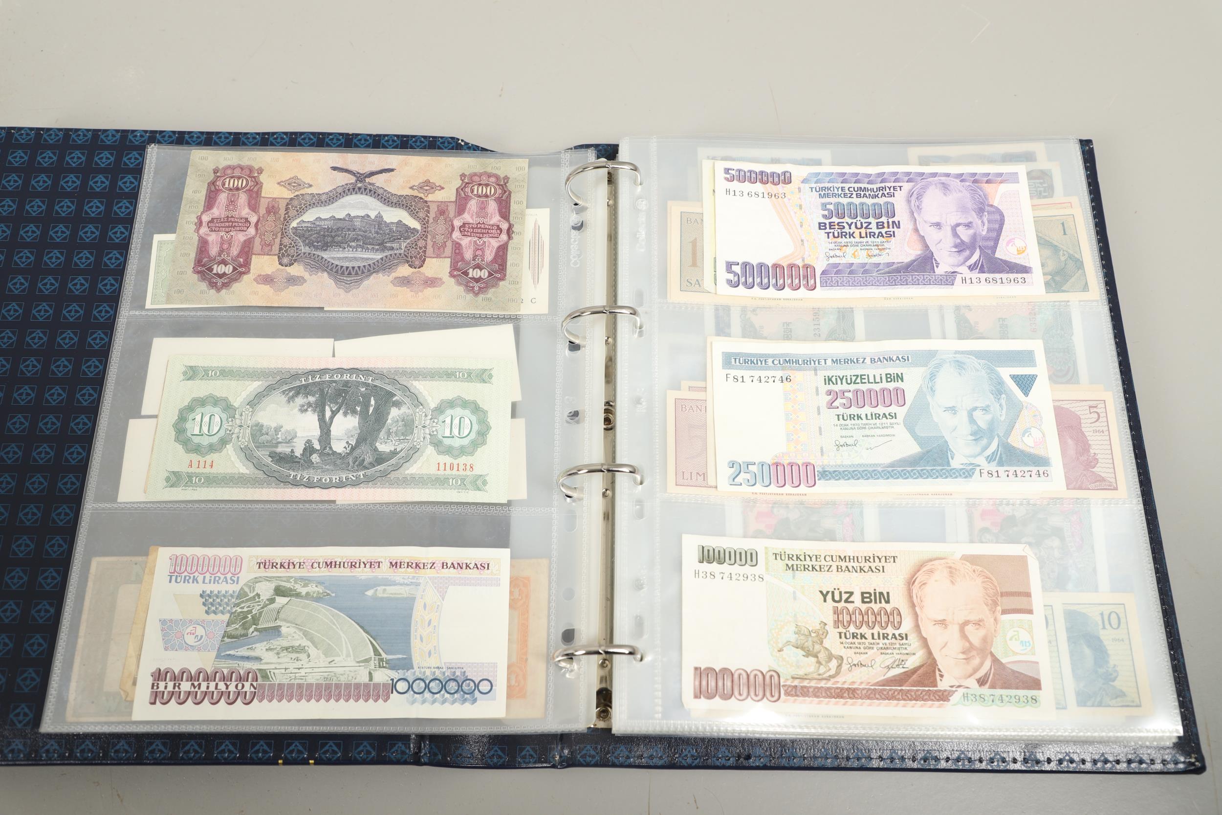 AN ALBUM OF OVER 150 WORLD BANK NOTES TO INCLUDE INDONESIA, IRAQ, CAMBODIA, ISRAEL AND OTHER COUNTRI - Bild 4 aus 15