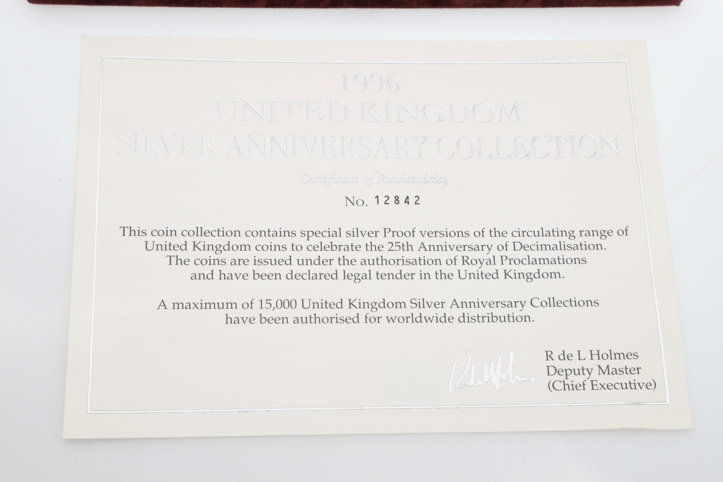 A ROYAL MINT 1996 SILVER ANNIVERSARY COLLECTION. - Image 5 of 6