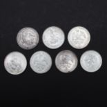 A COLLECTION OF MEXICAN 8 REALES COINS, 1895 AND LATER.