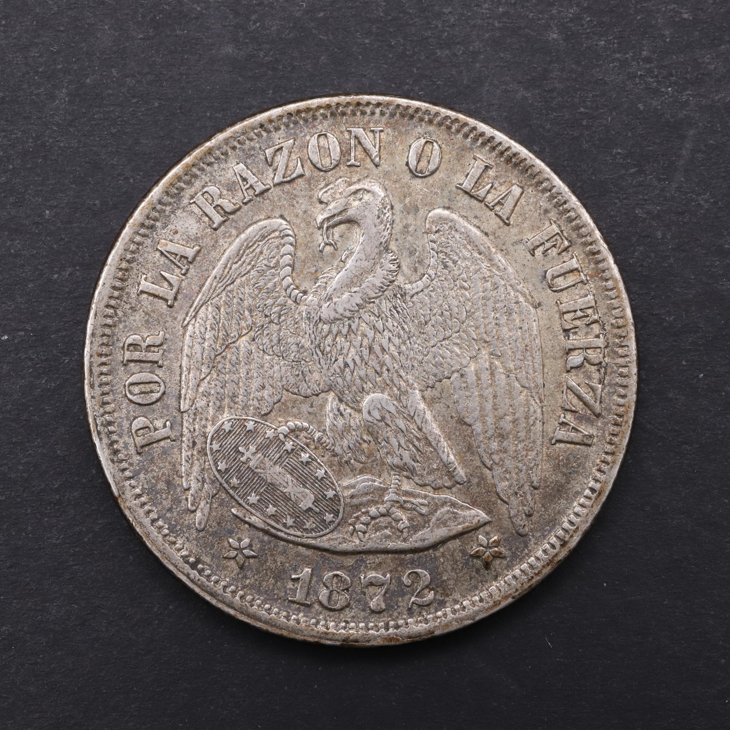 A CHILEAN PESO, 1872.