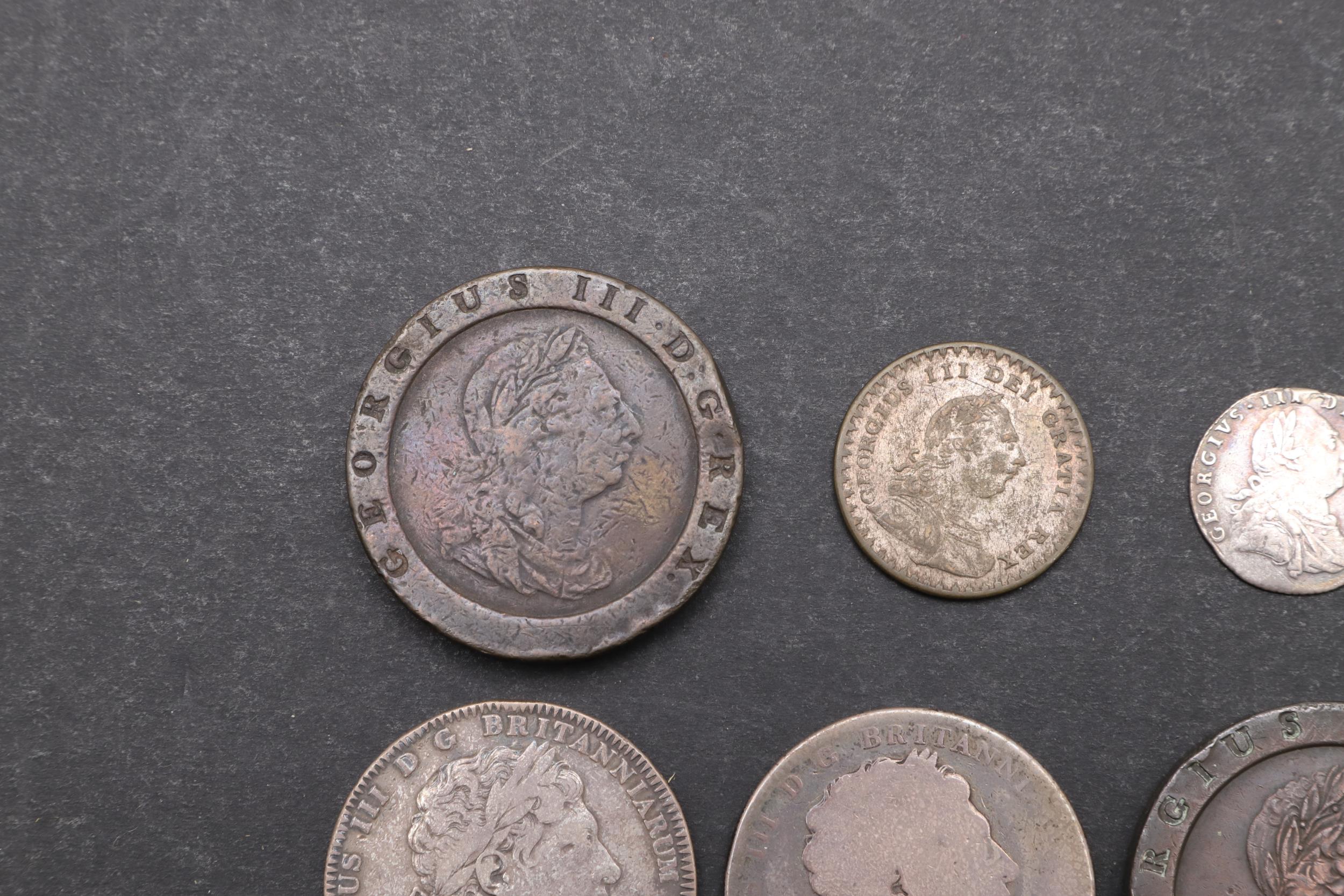 A GEORGE III CROWN AND A SMALL COLLECTION OF SIMILAR COINS. - Image 2 of 7